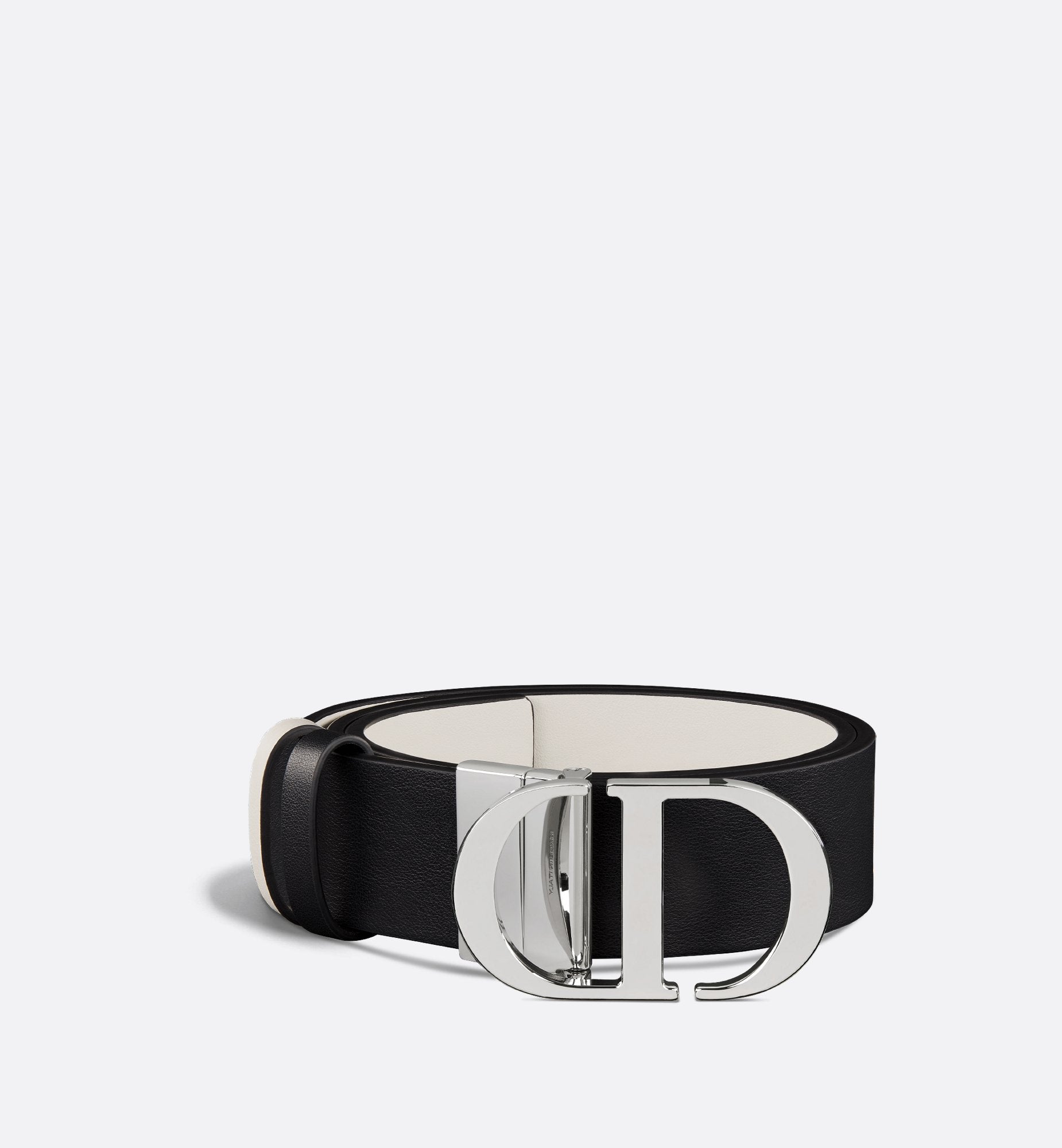 30 Montaigne Reversible Belt Black And White Smooth Calfskin 35 mm