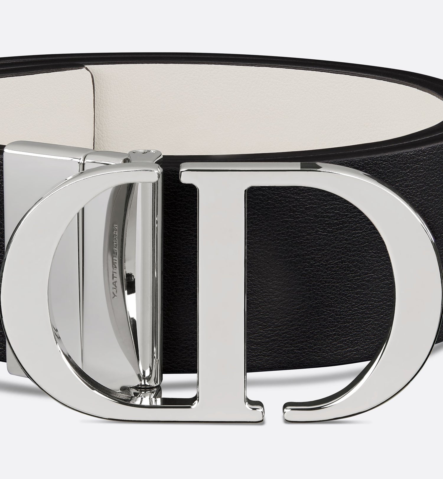 30 Montaigne Reversible Belt Black And White Smooth Calfskin 35 mm