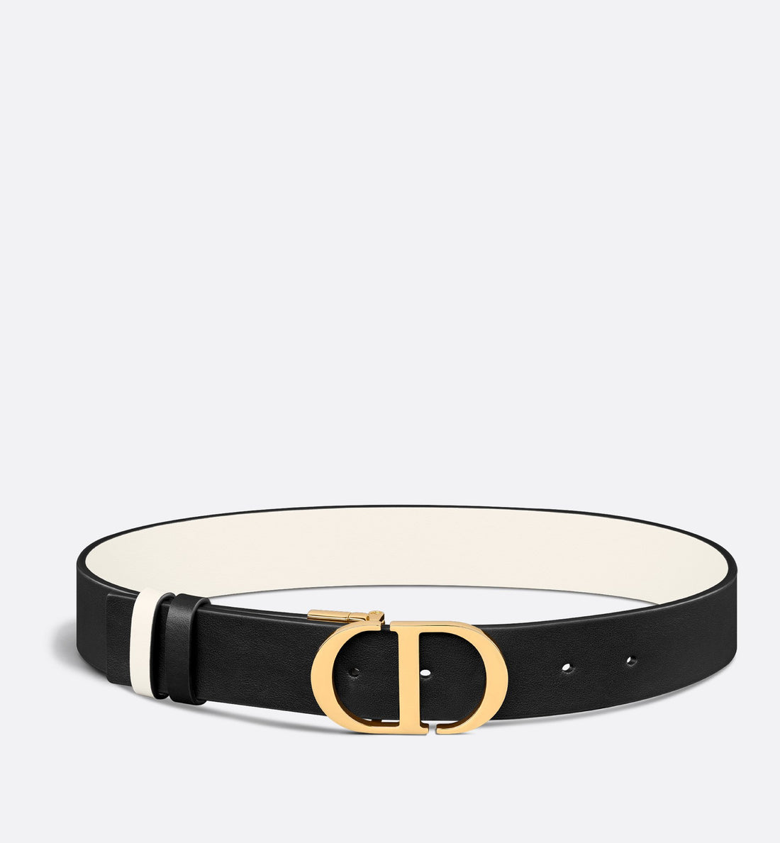 30 Montaigne Reversible Belt Black And Latte Smooth Calfskin 35 mm