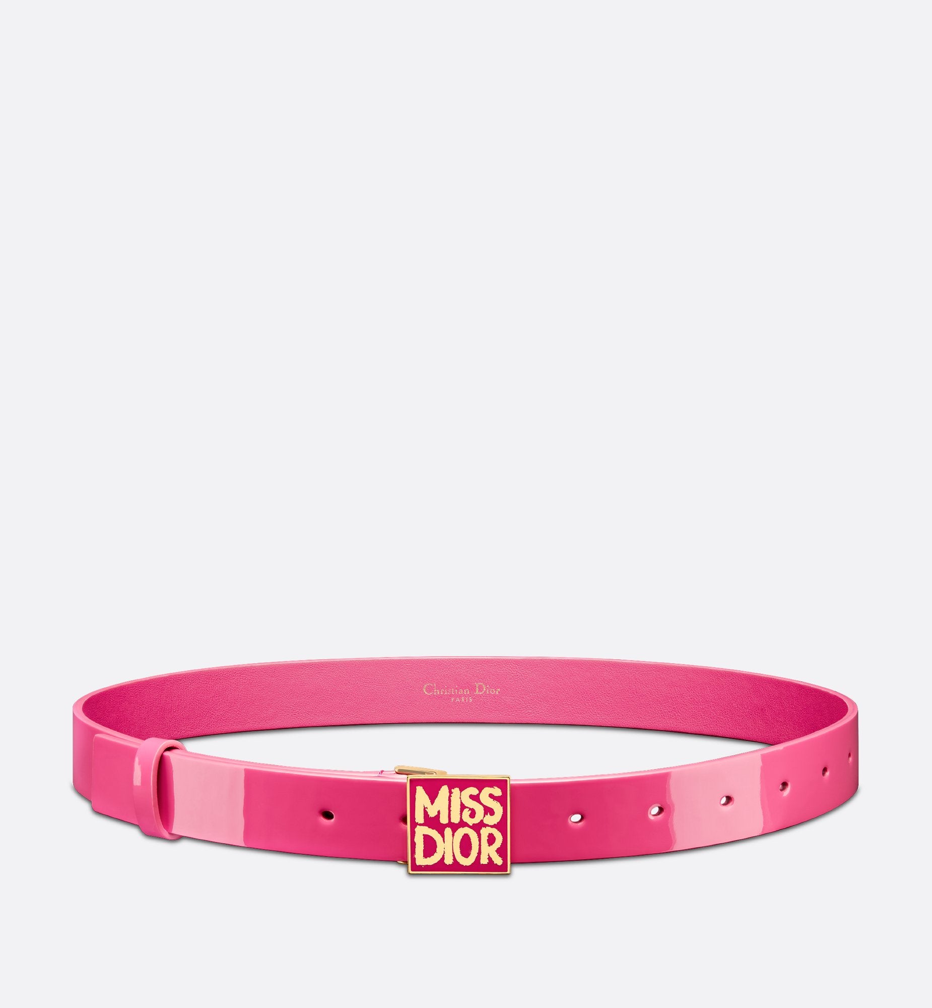 Miss Dior Graffiti Belt Fuchsia Patent Calfskin 25 mm