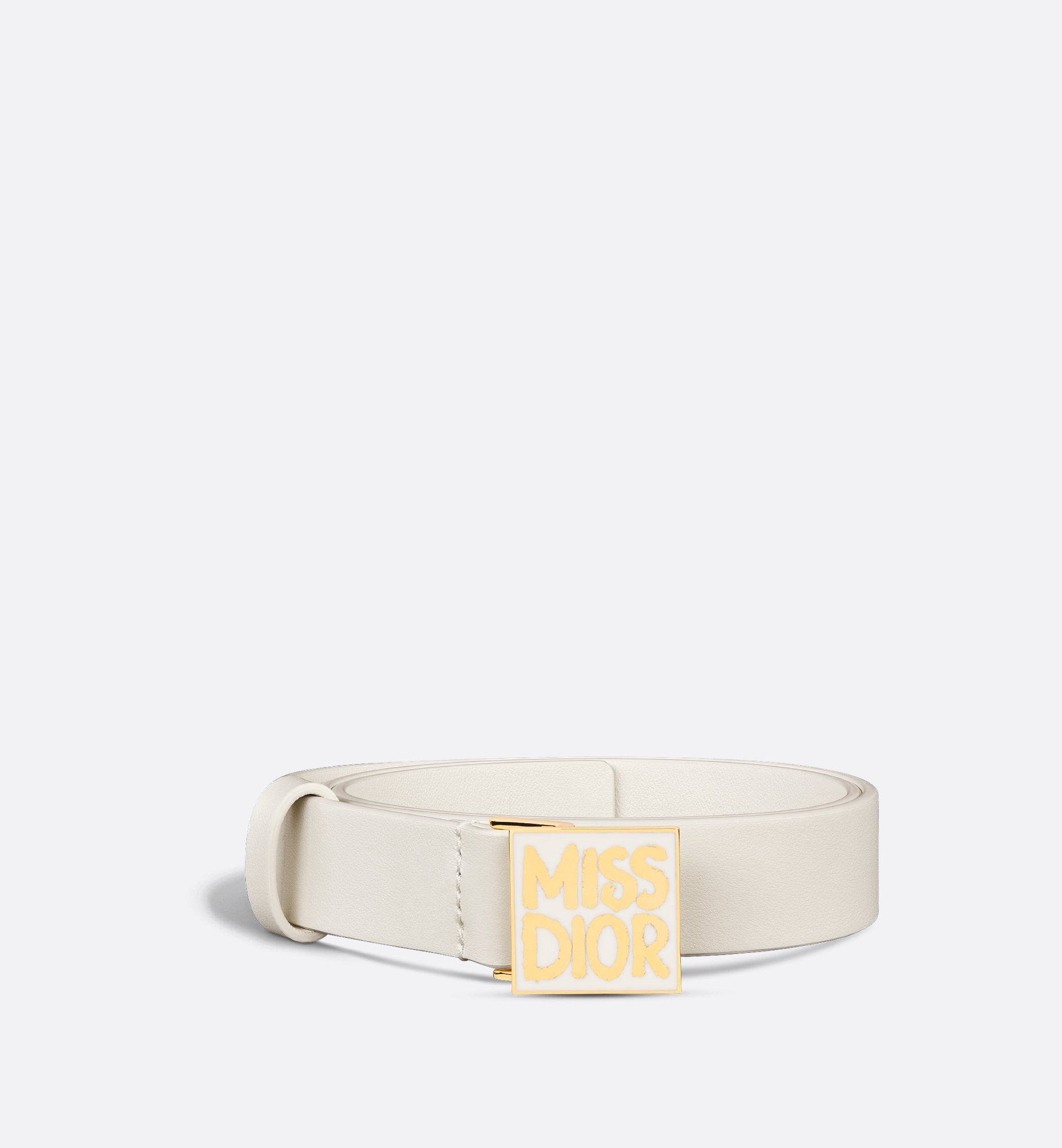 Miss Dior Graffiti Belt Latte Smooth Calfskin 25 mm