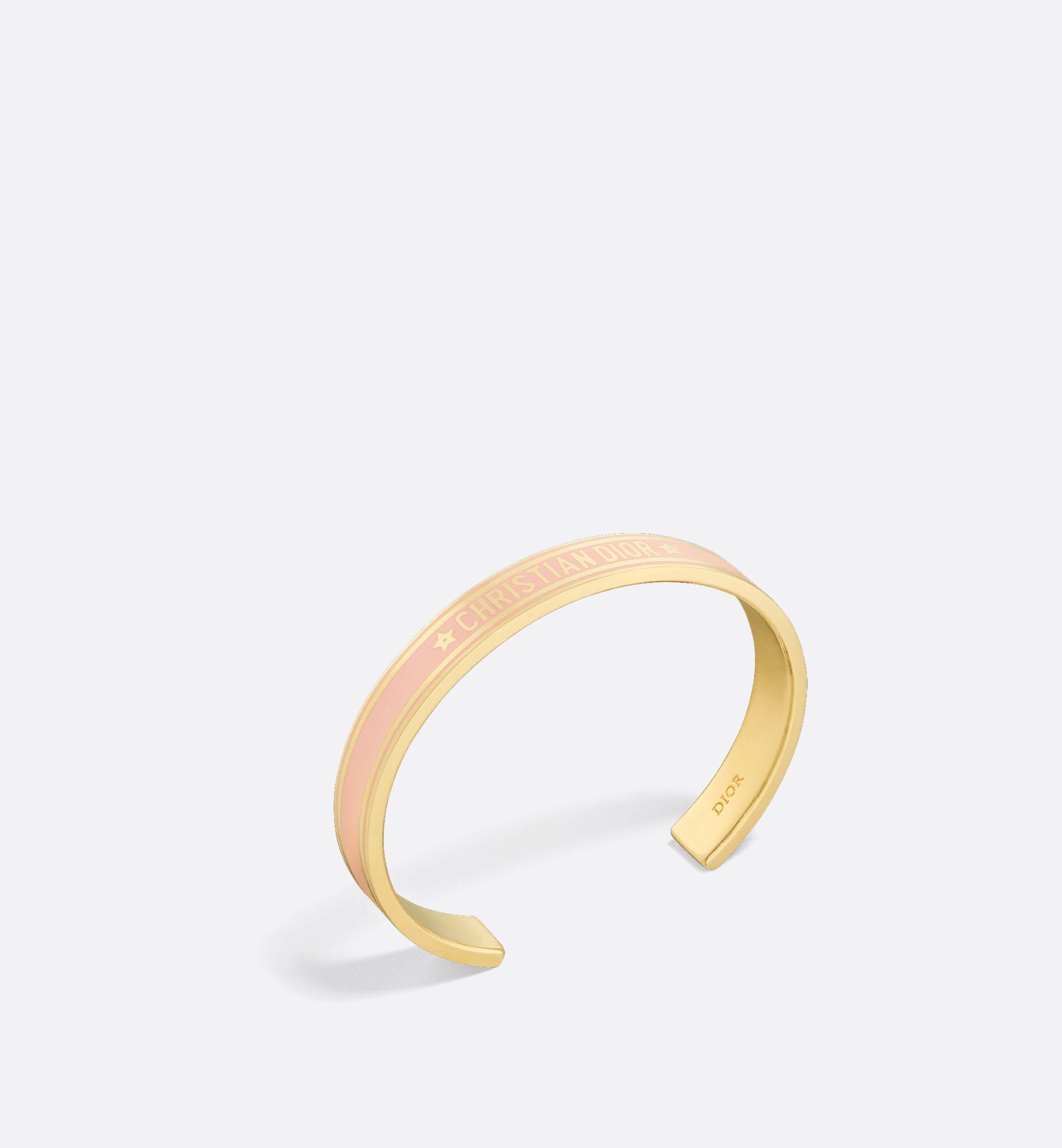 Code Bangle Gold Finish Metal And Orange Acid Lacquer