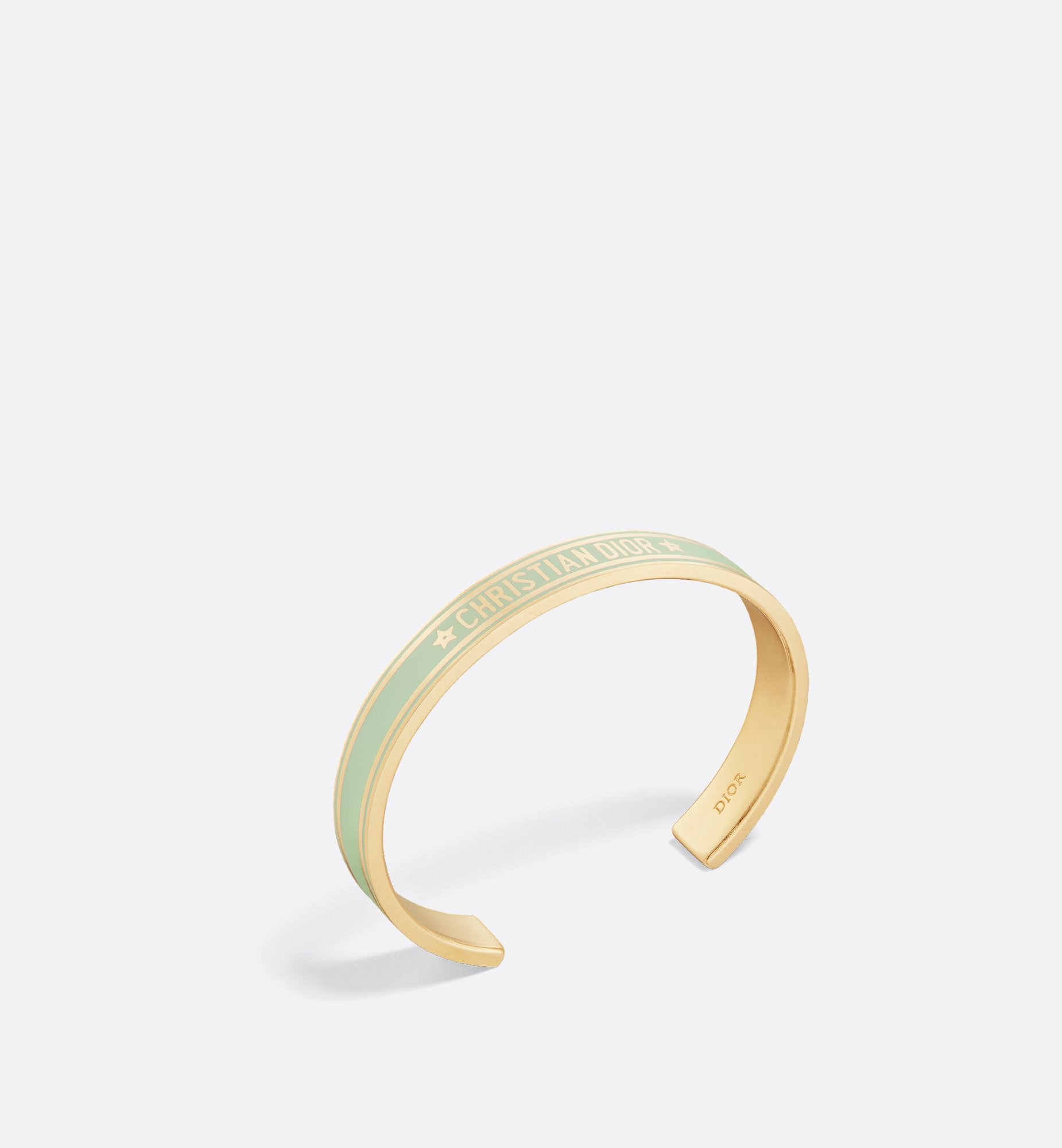 Code Bangle Gold Finish Metal And Pastel Mint Lacquer