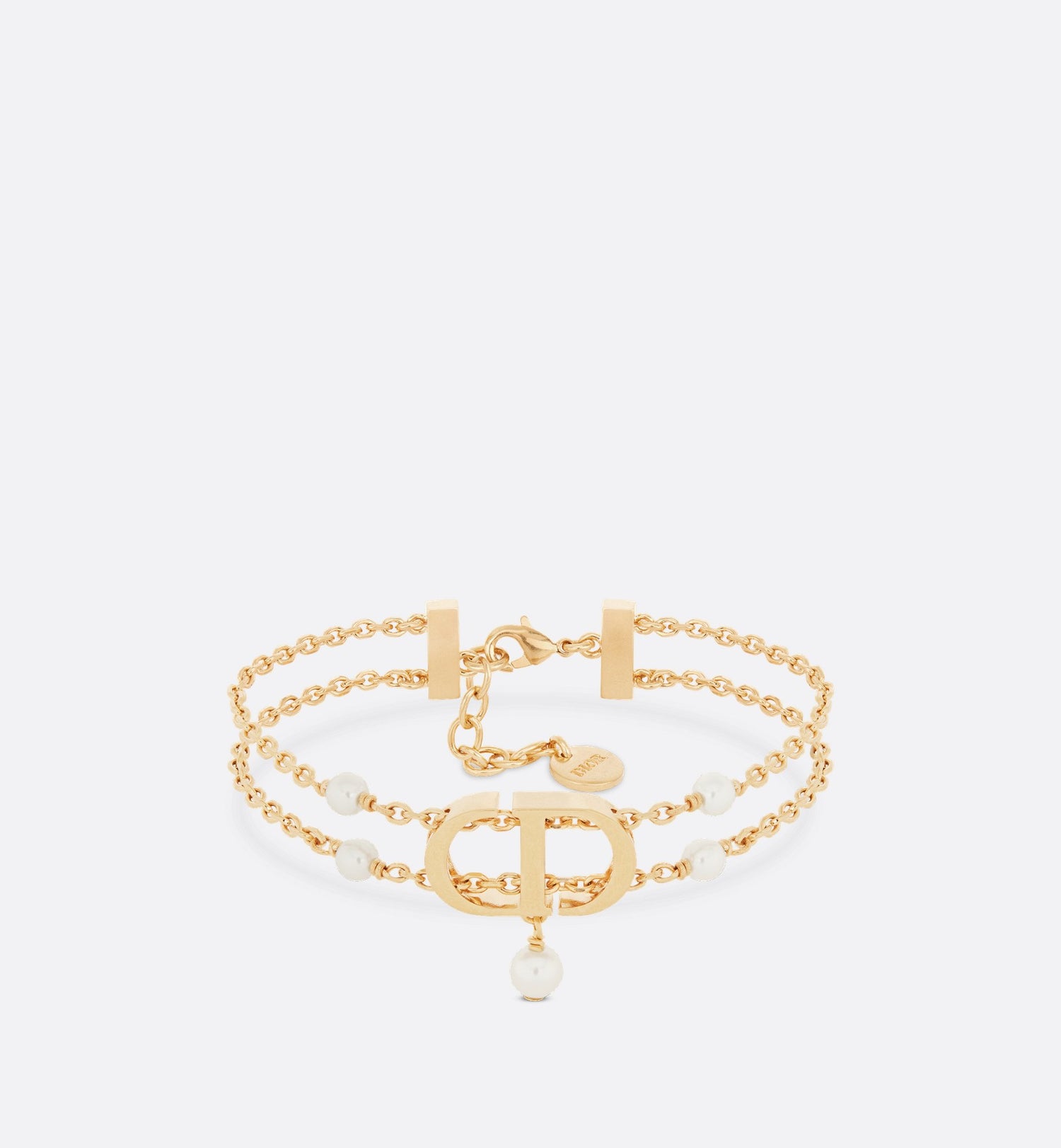 30 Montaigne Passage Bracelet Gold Finish Metal And White Resin Pearls