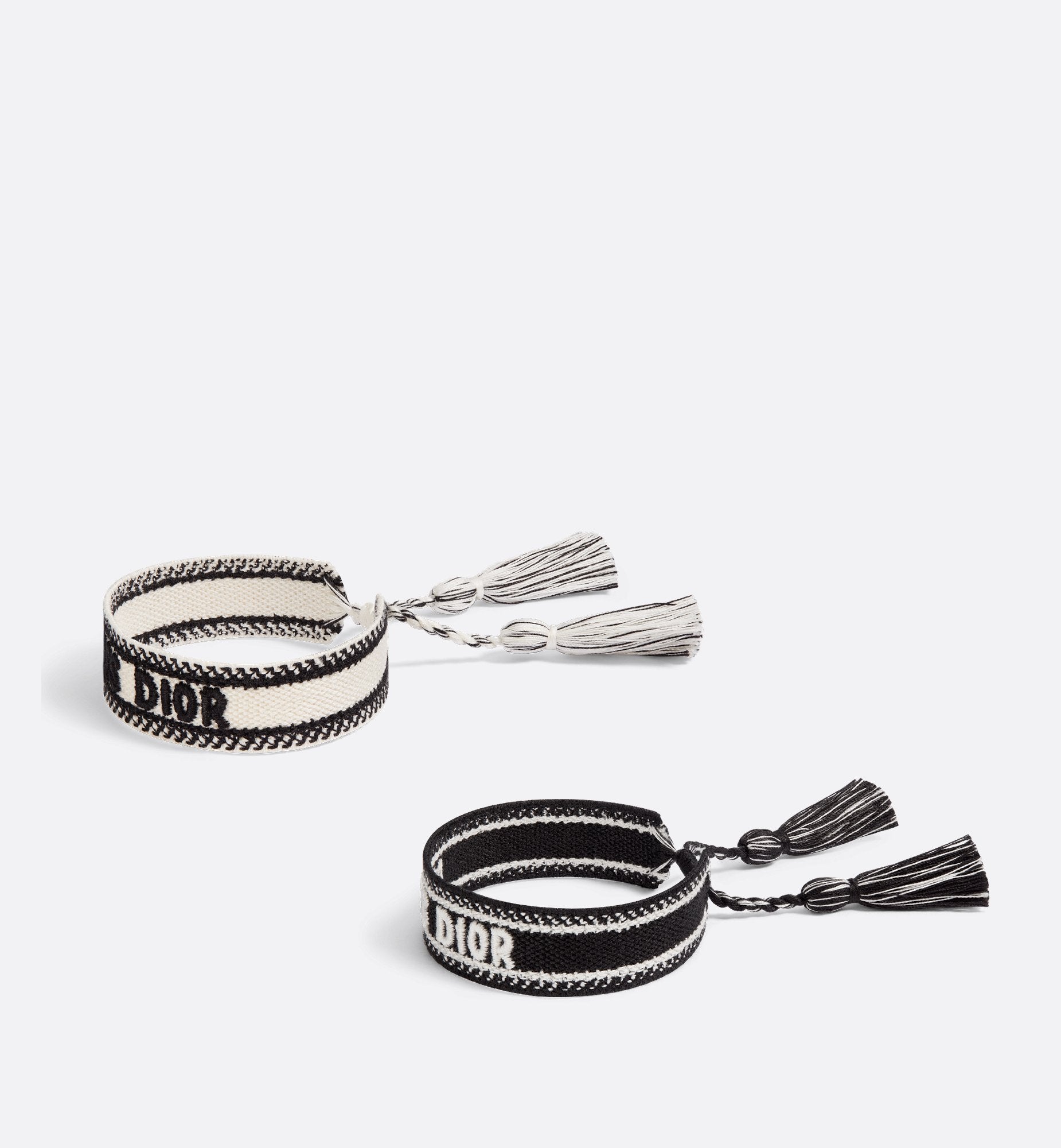 Miss Dior Bracelet Set Black And White Graffiti Cotton