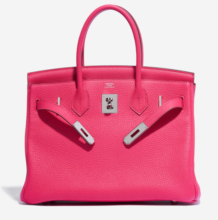 Birkin 30 Clemence - Rose Taurillon Clemence PHW