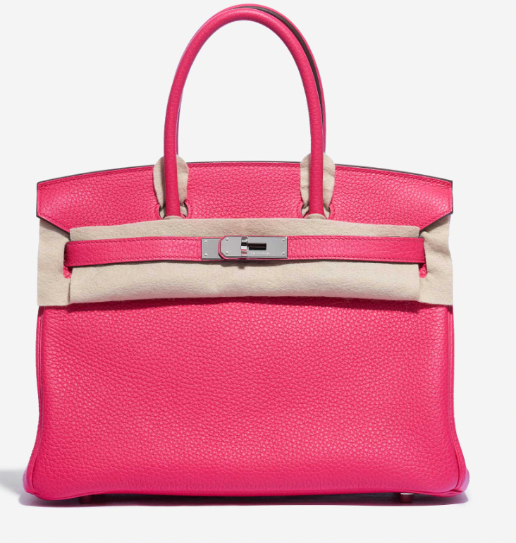 Birkin 30 Clemence - Rose Taurillon Clemence PHW