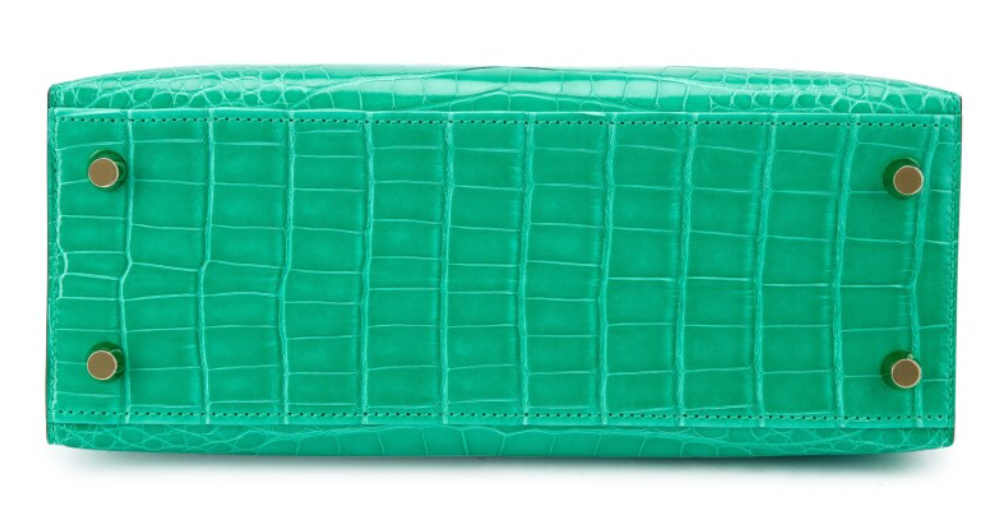 Kelly 25 Sellier - Vert Jade Alligator