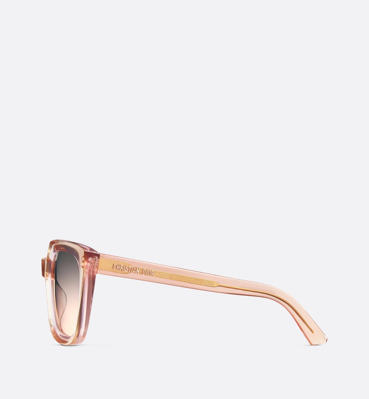 Diormidnight S1I Transparent Pink Square Sunglasses