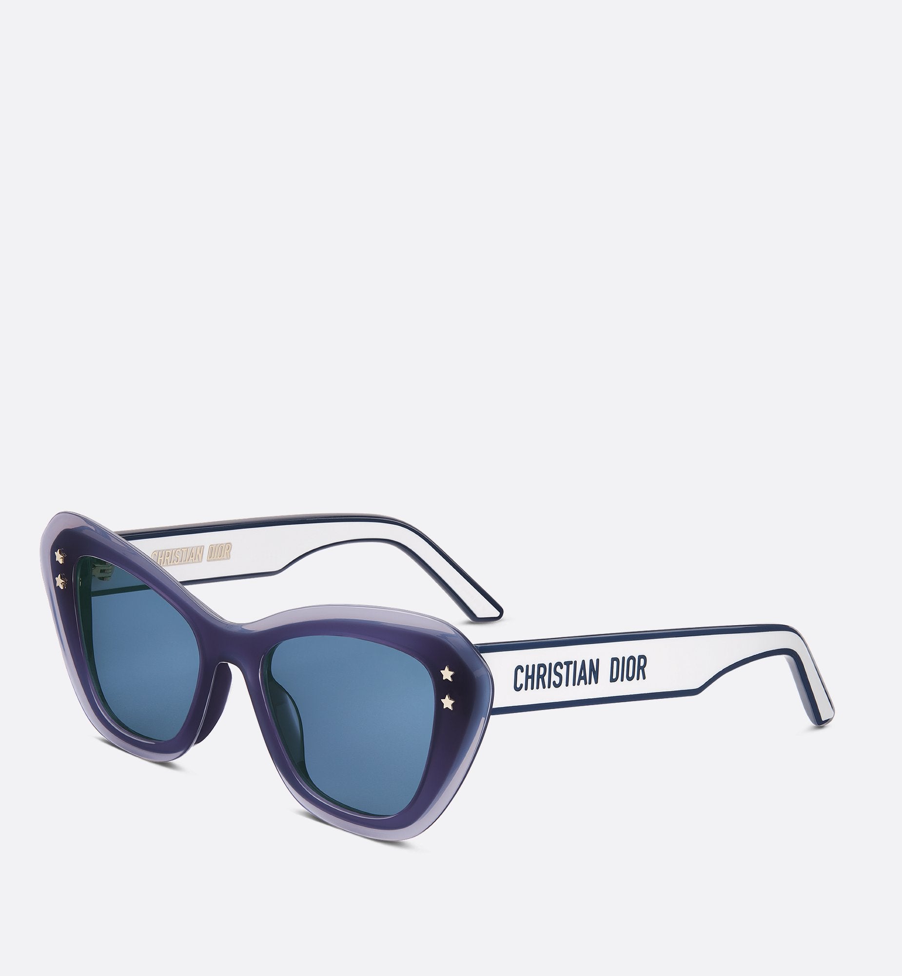 Diorpacific B3U Transparent Blue Butterfly Sunglasses