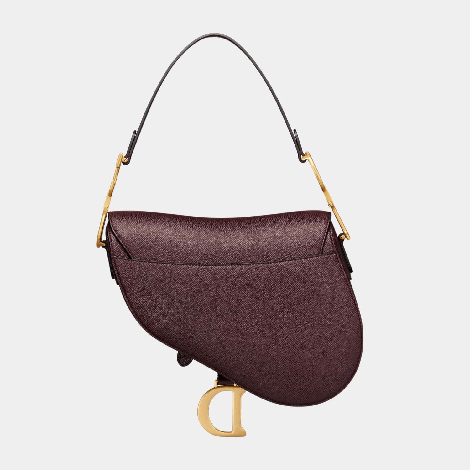 Dior Saddle Bag With Strap, plum, back