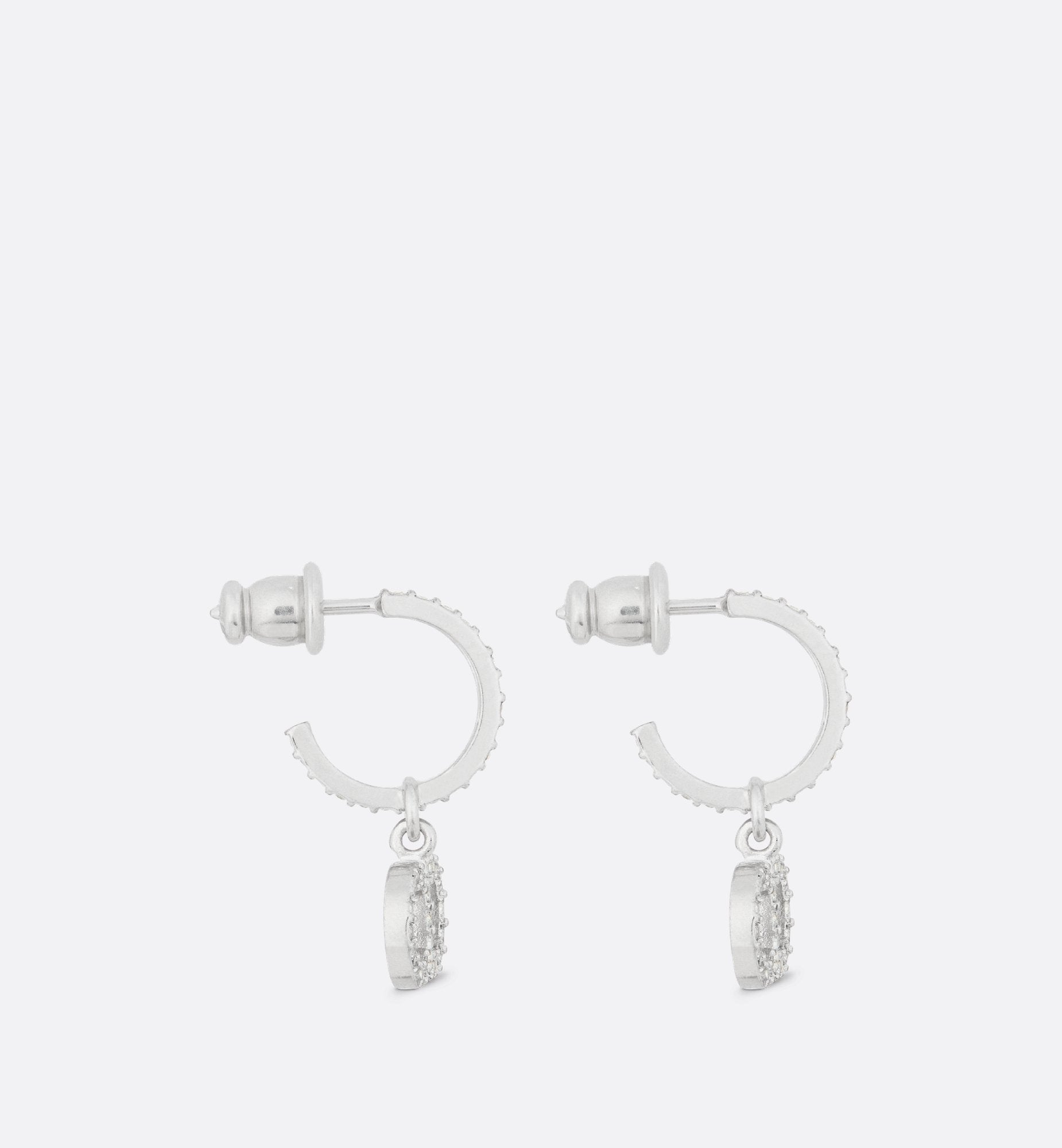 Clair D Lune Earrings Silver Finish Metal And Silver-Tone Crystals