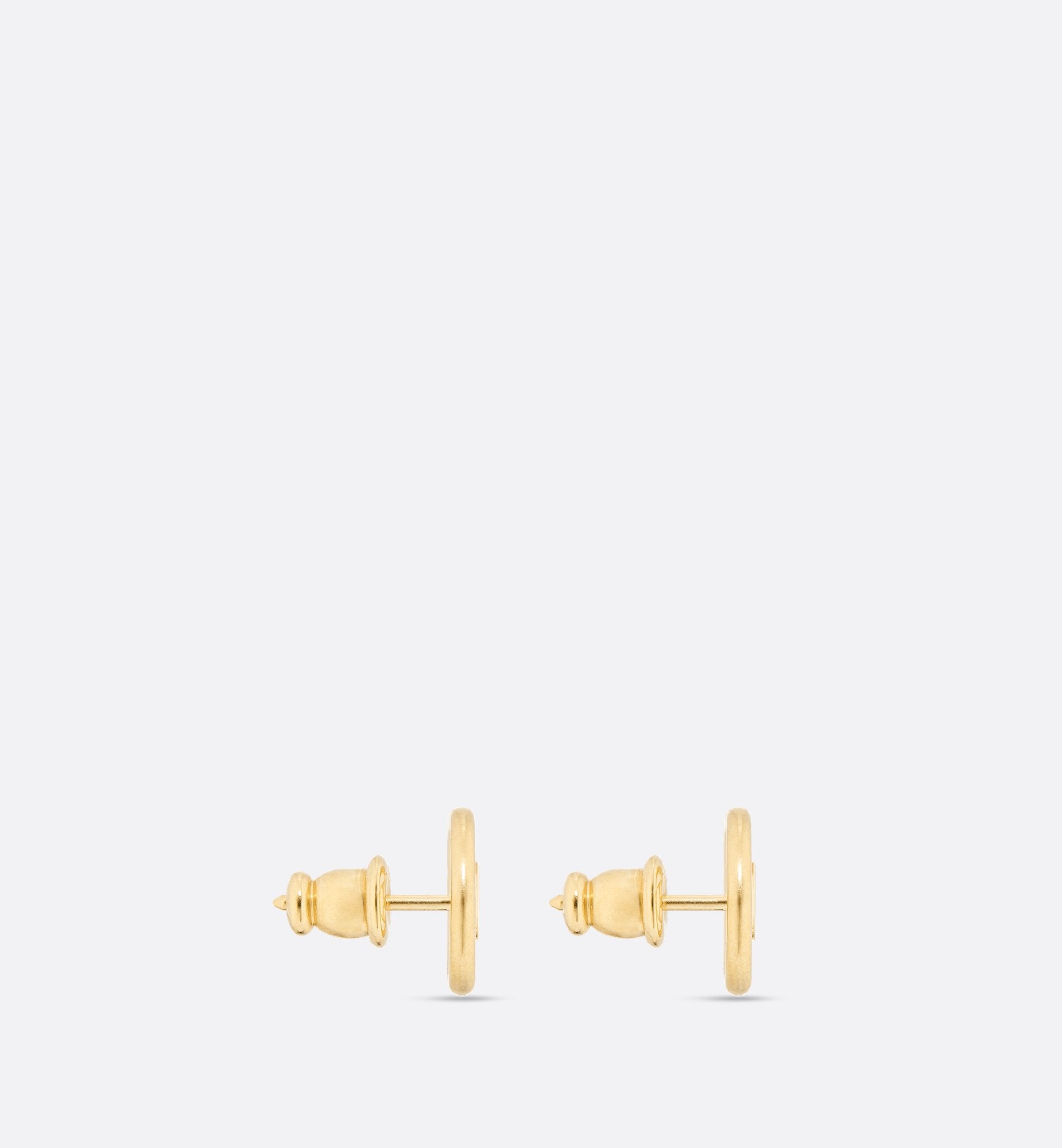 30 Montaigne Stud Earrings Gold Finish Metal