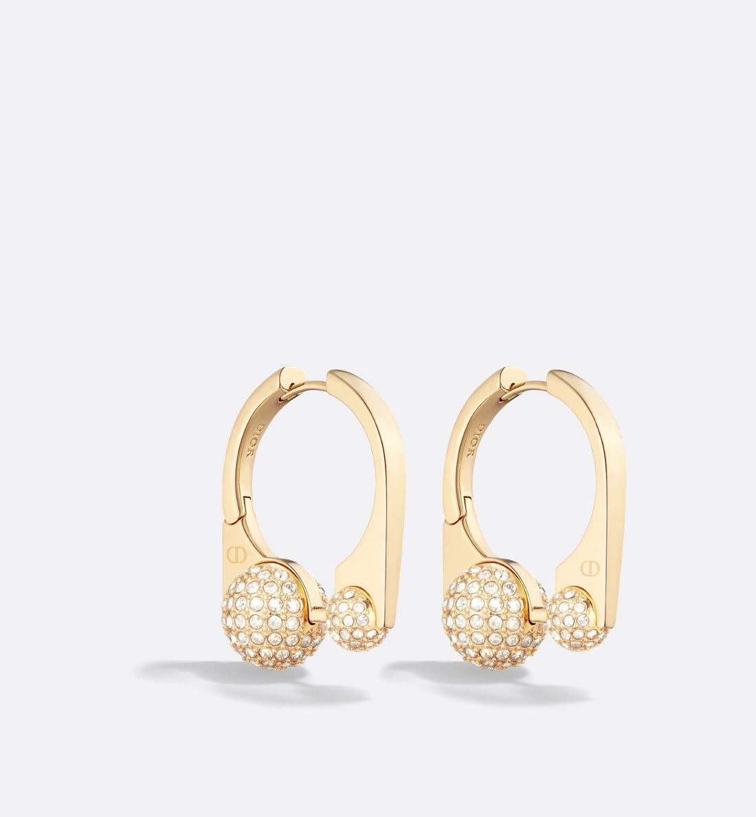 Medium Dior Tribales New Look Earrings Gold Finish Metal And Silver-Tone Crystals