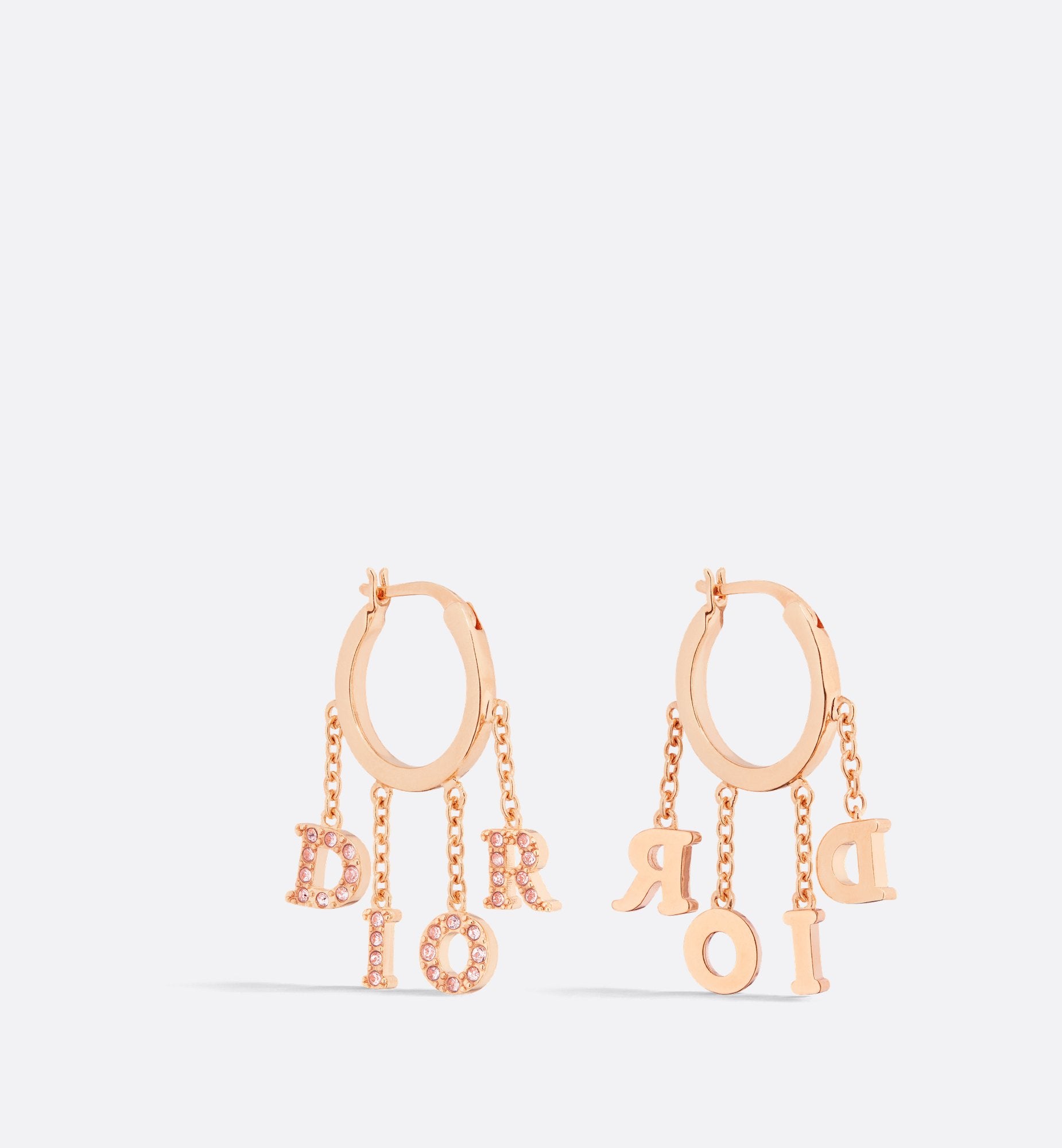 Dio(R)Evolution Earrings Pink Finish Metal And Pink Crystals