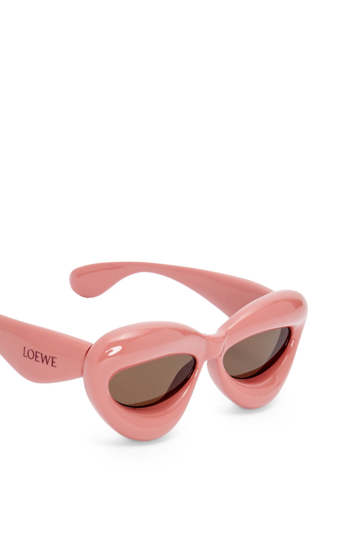 Inflated cateye sunglasses in nylon