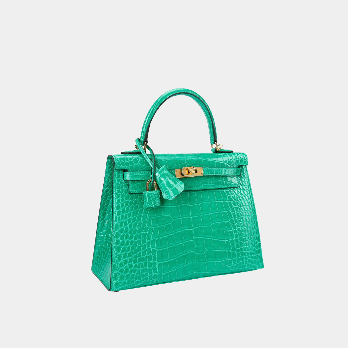 Kelly 25 Sellier - Vert Jade Alligator