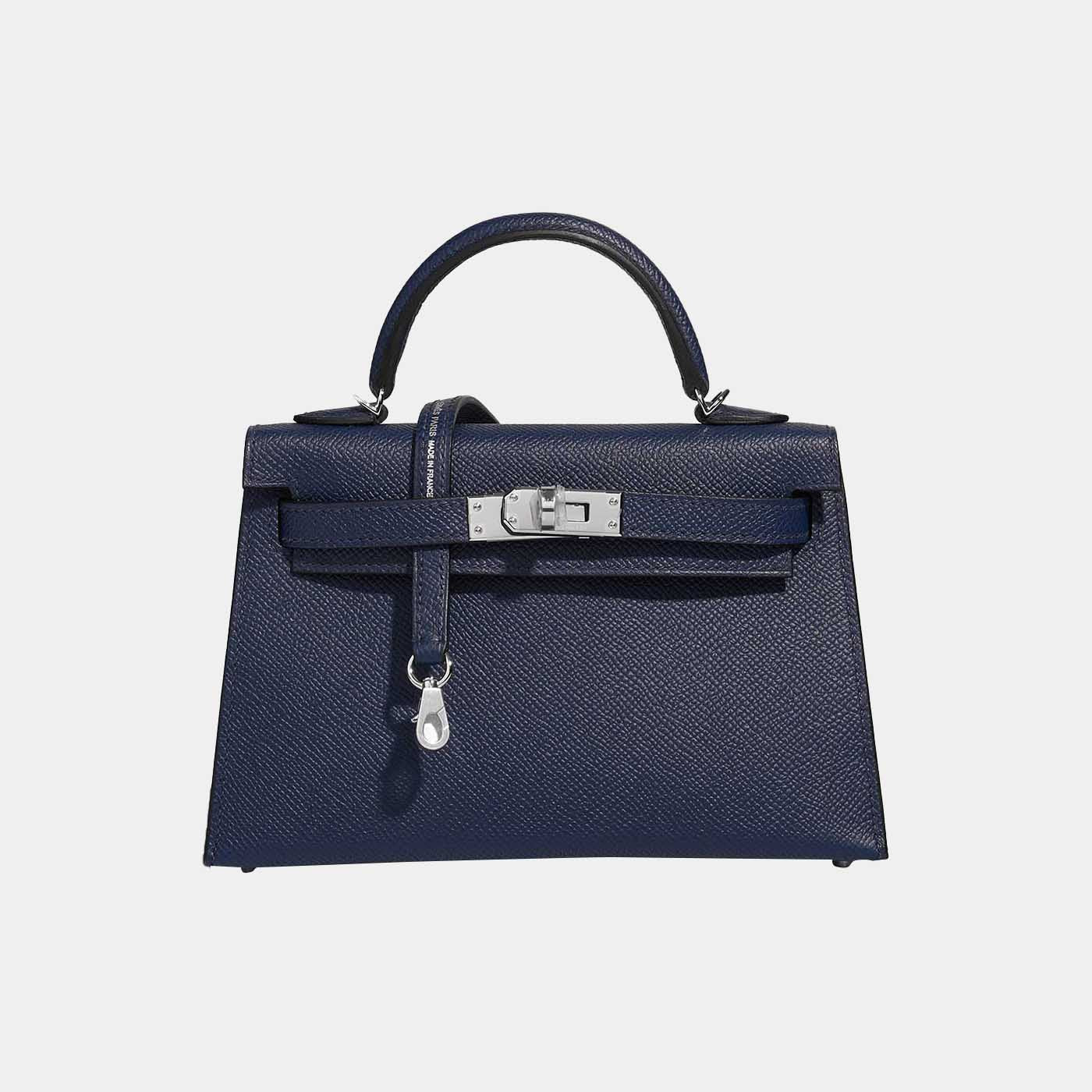 Kelly Mini Epsom - Bleu Navy