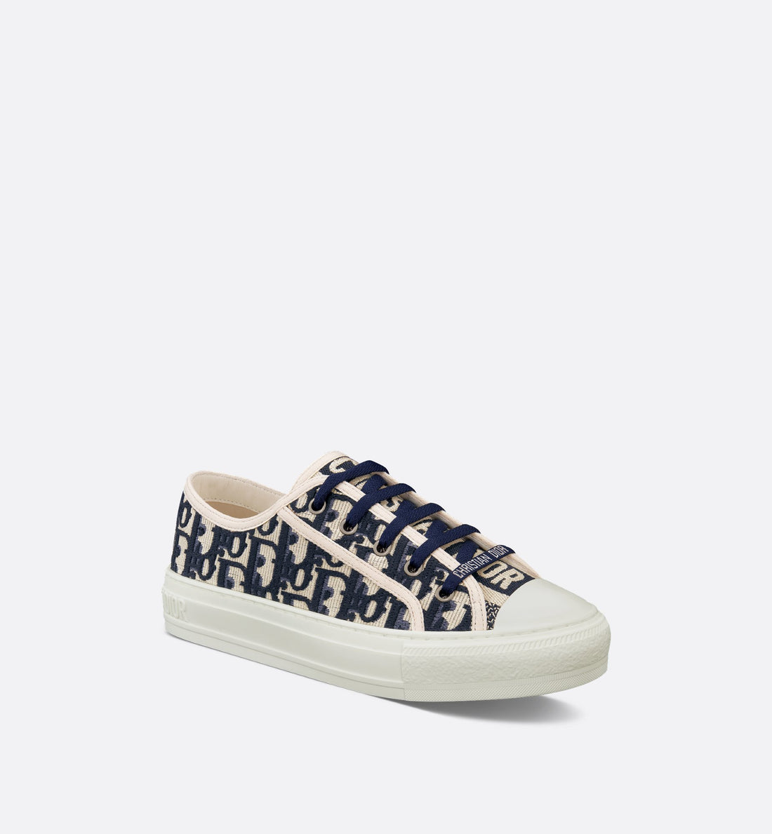 Walk N Dior Sneaker Deep Blue Oblique Embroidered Cotton