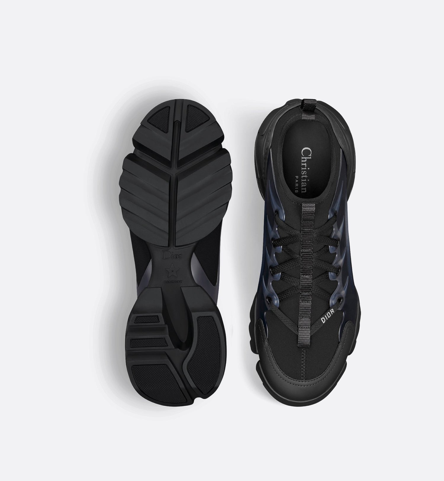 D Connect Sneaker Black Technical Fabric