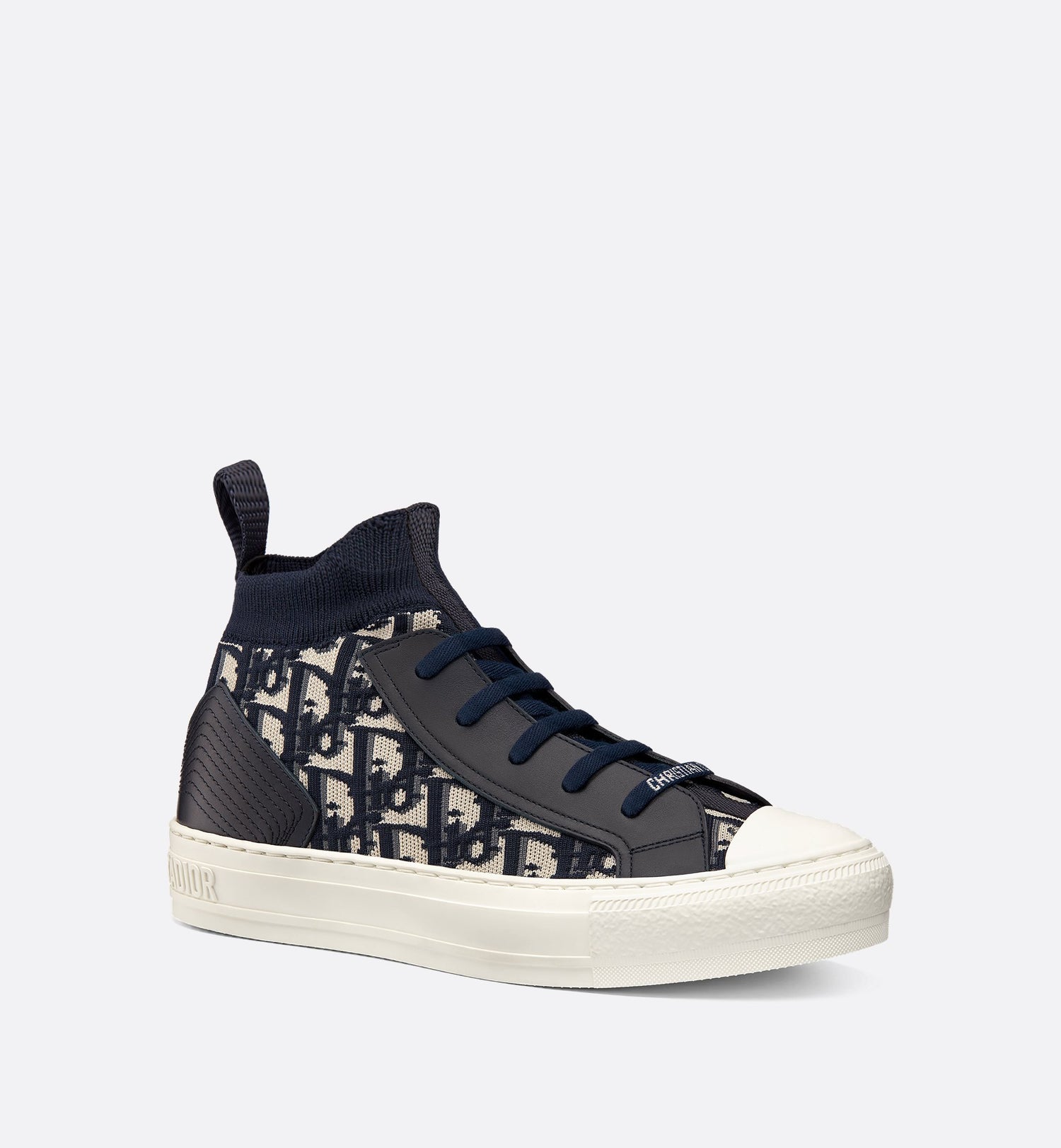 Walk N Dior Sneaker Deep Blue Oblique Technical Mesh And Calfskin