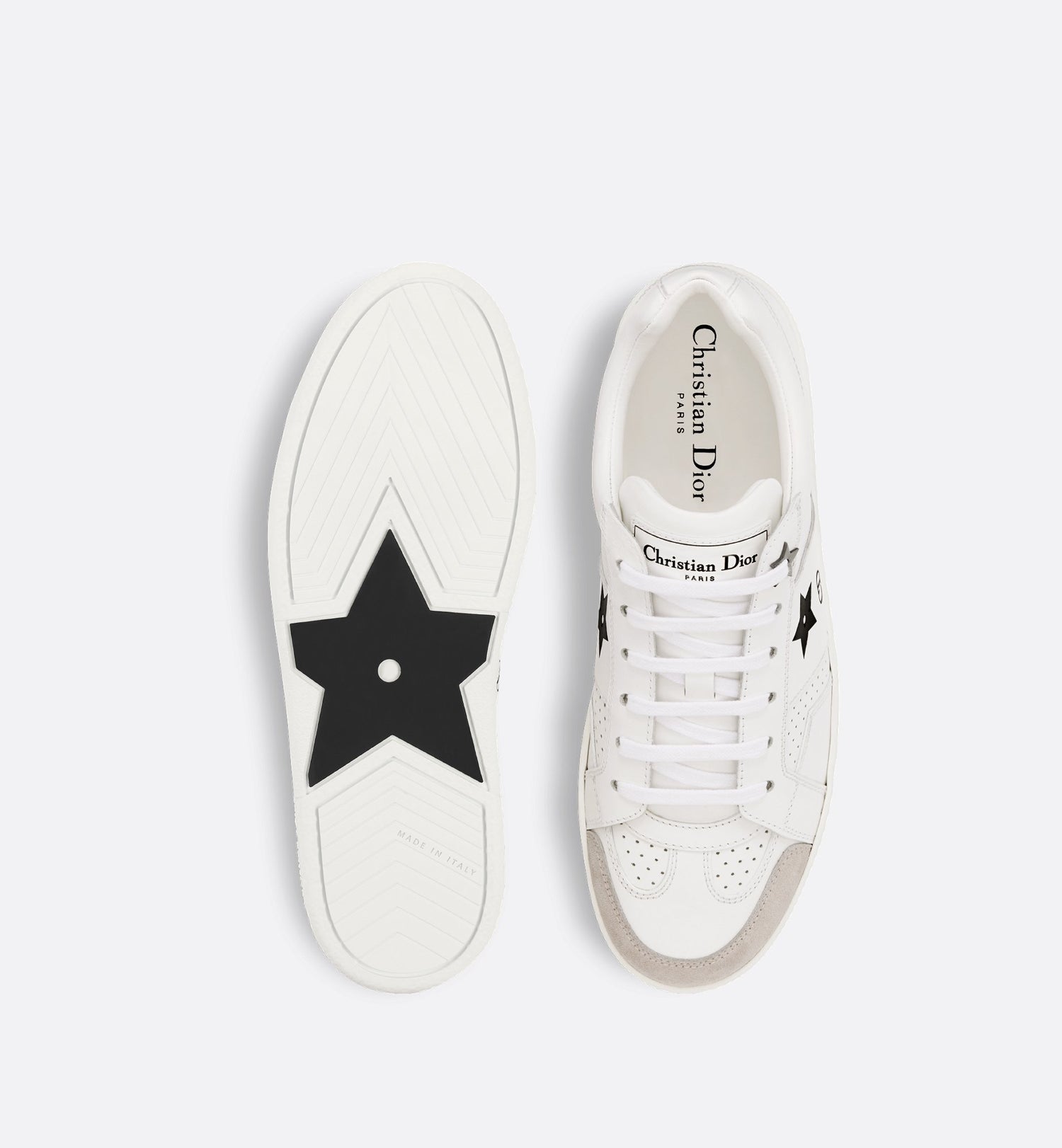 Star Sneaker White Calfskin And Suede