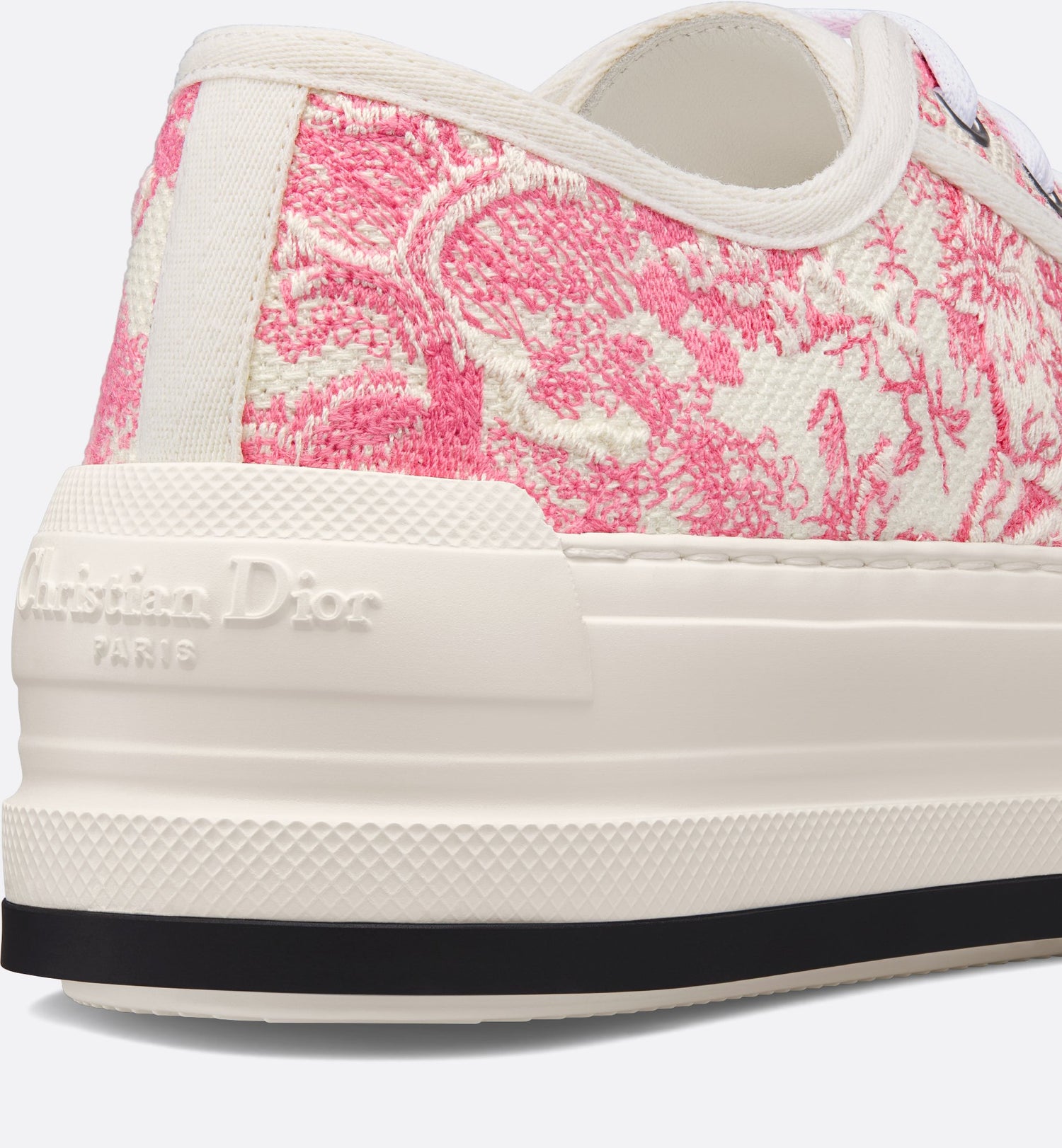 Dioriviera Walk N Dior Platform Sneaker Cotton Embroidered With Candy Pink Toile De Jouy Sauvage Motif