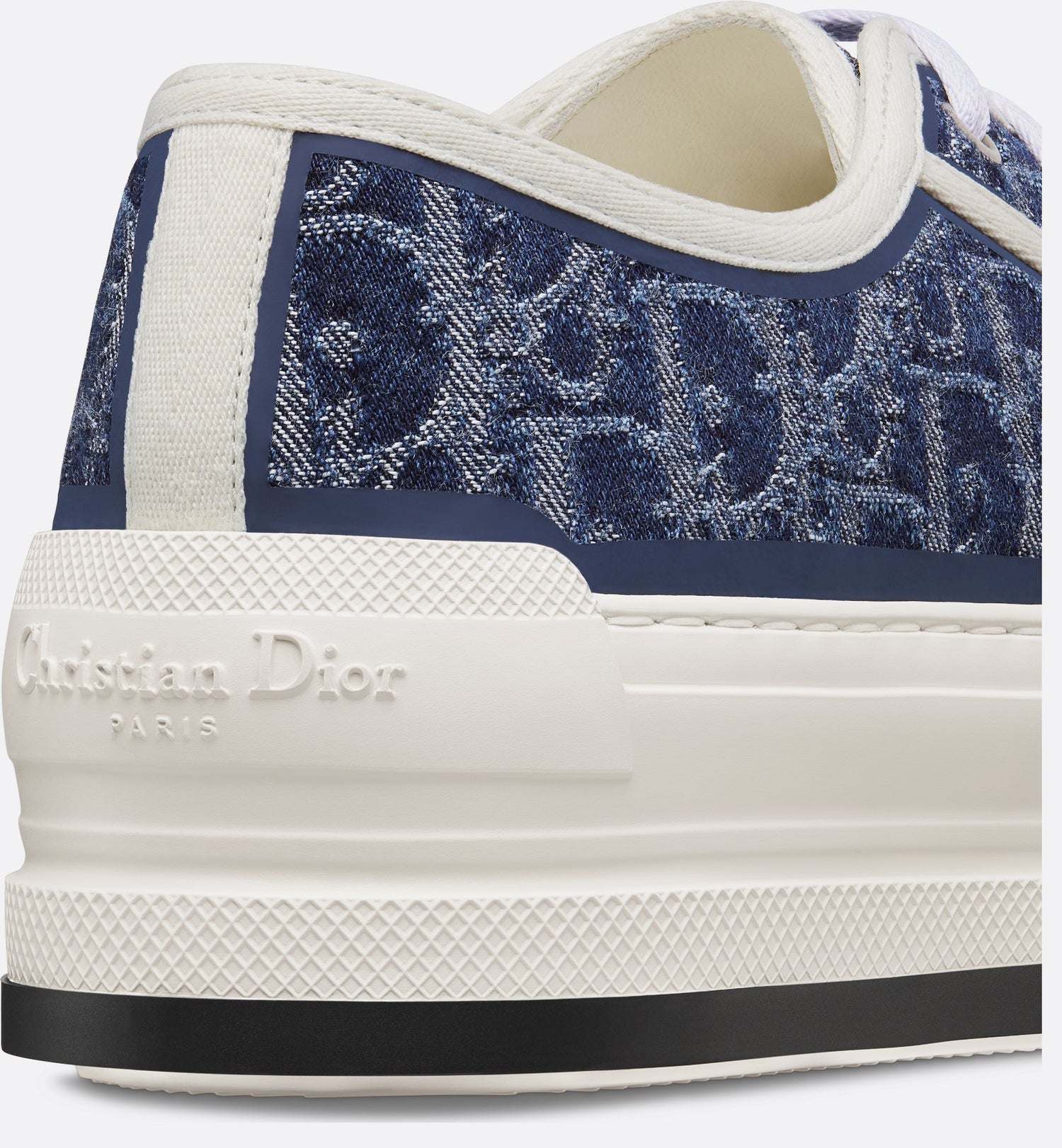 Walk N Dior Platform Sneaker Blue Stonewashed Effect Cotton Denim Embroidered With Dior Oblique Motif