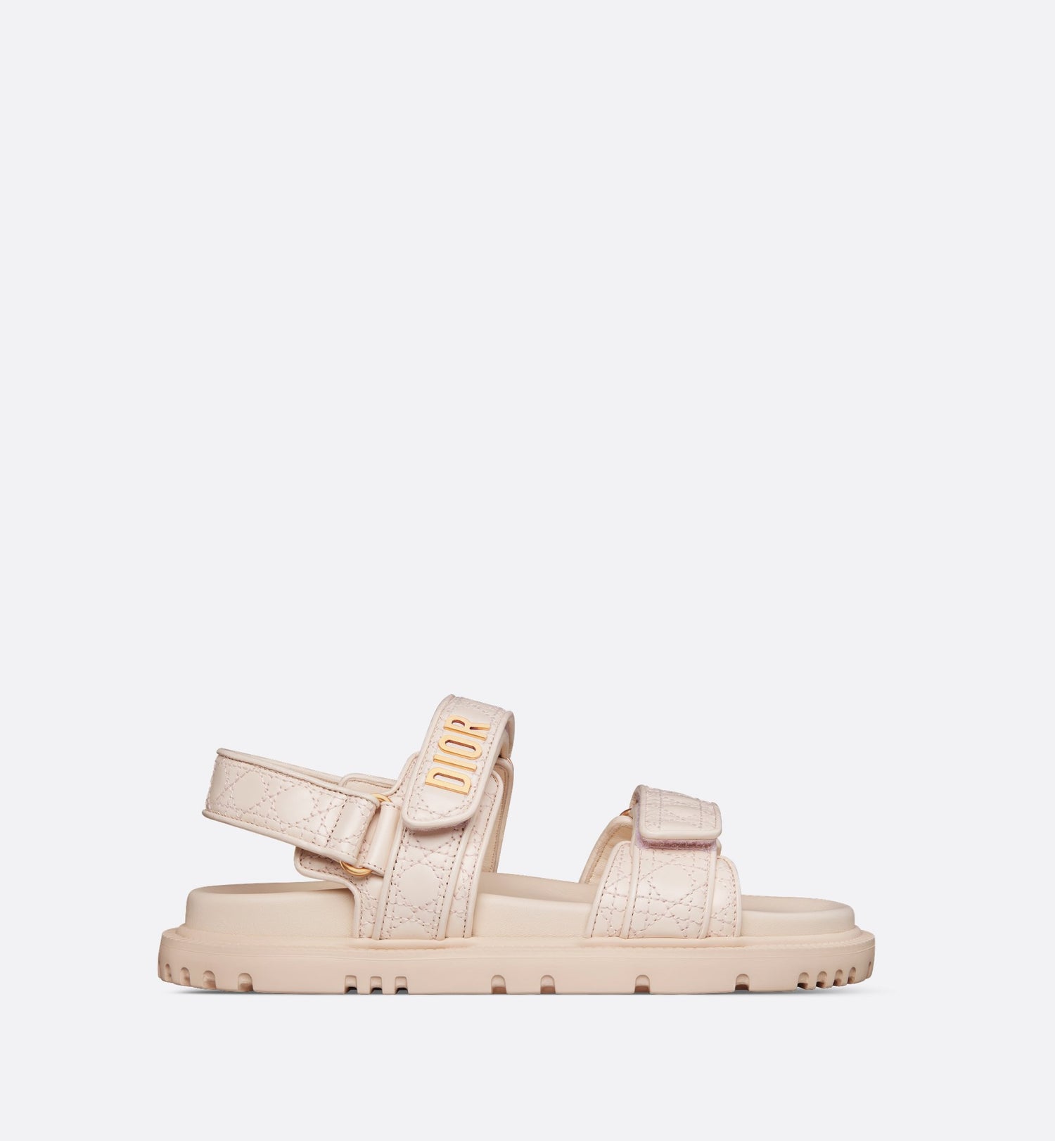 Dioract Sandal Rose Quartz Quilted Cannage Calfskin