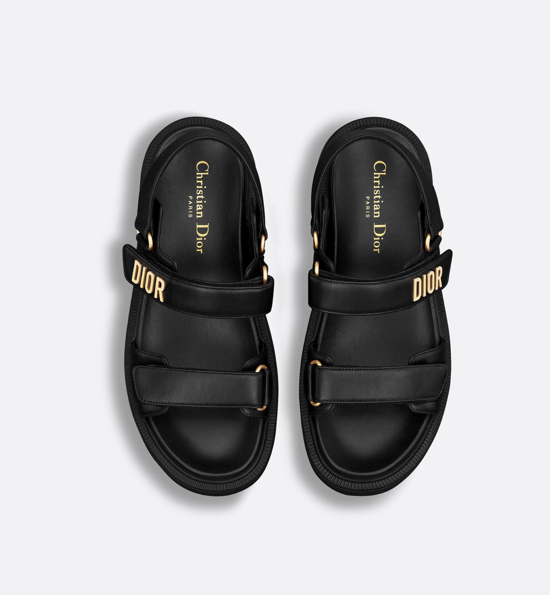 Dioract Platform Sandal Black Lambskin