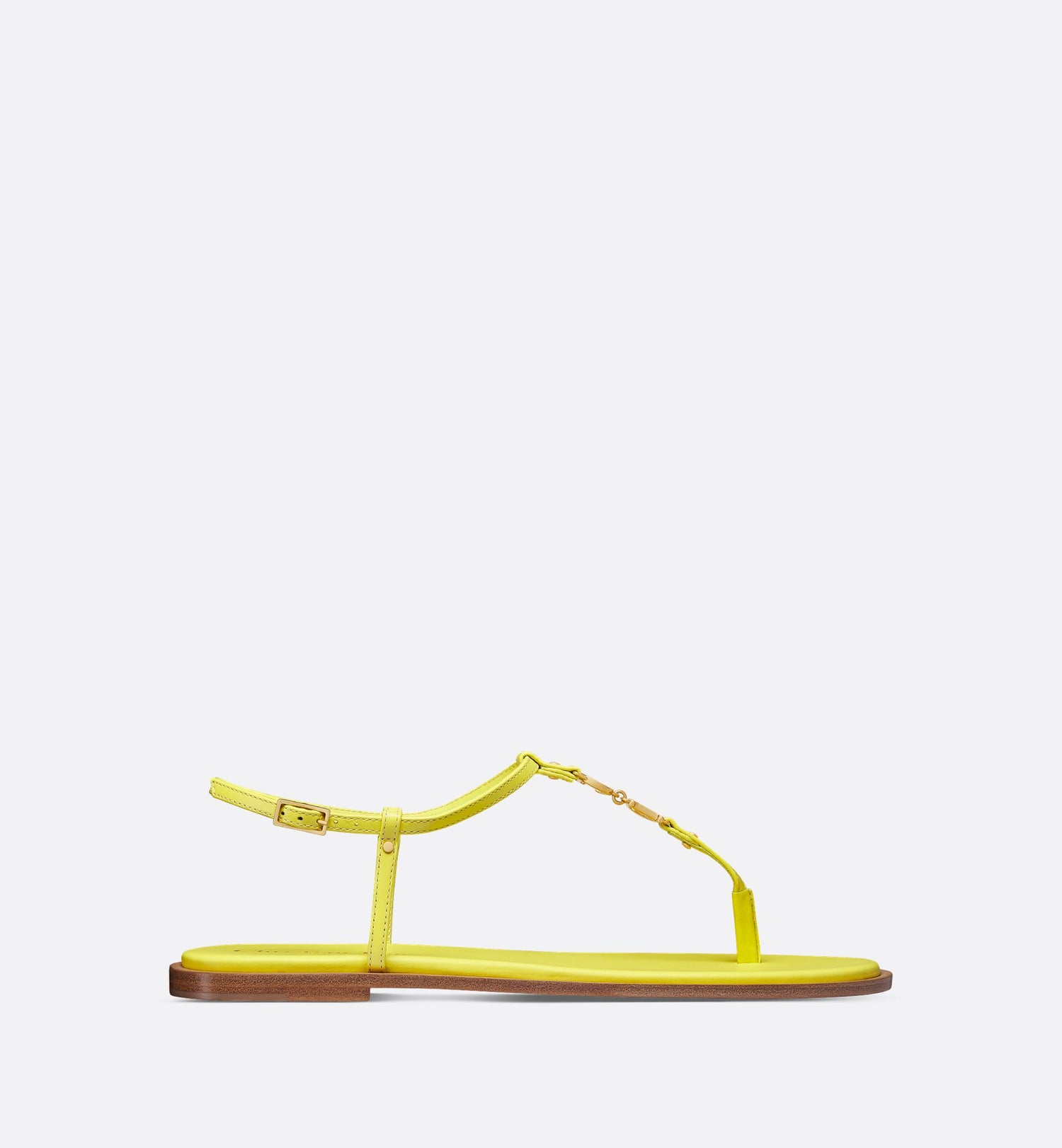 Dioriviera C Est Dior Thong Sandal Lemon Yellow Calfskin