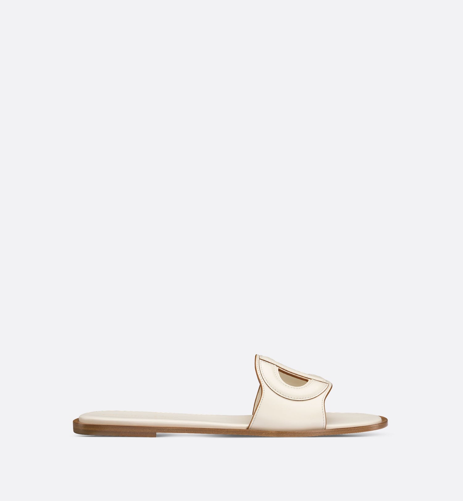 D Club Slide White Calfskin