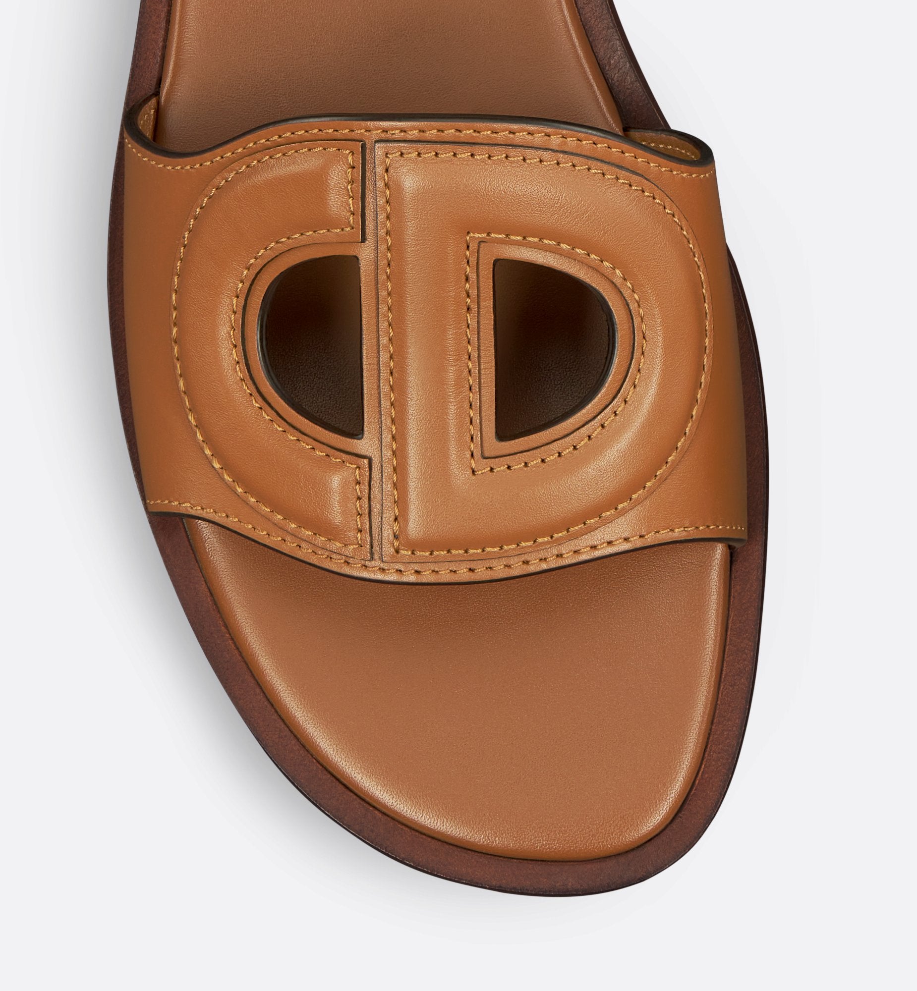 D Club Slide Camel Calfskin