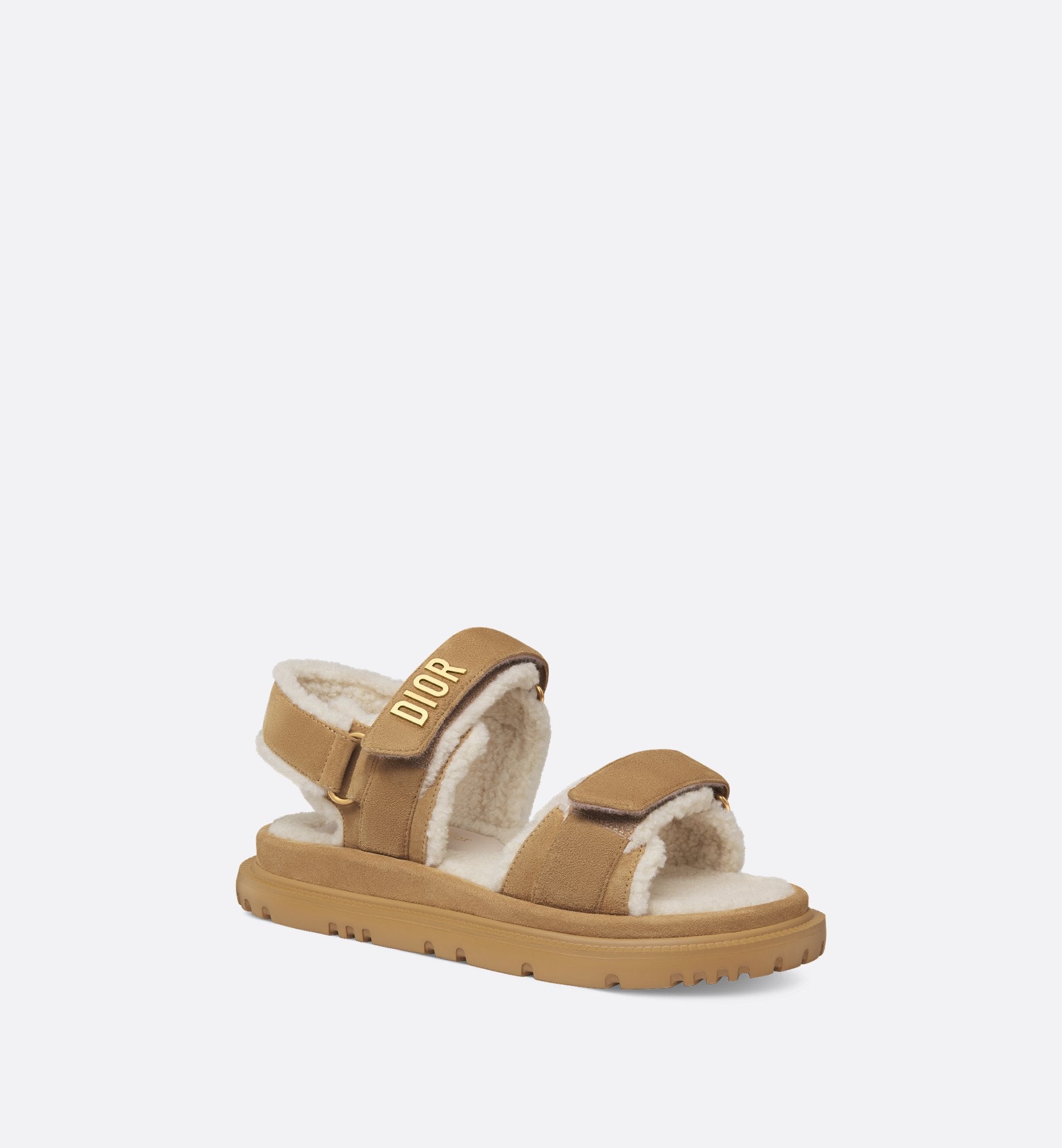 Dioract Sandal Beige Suede Goatskin