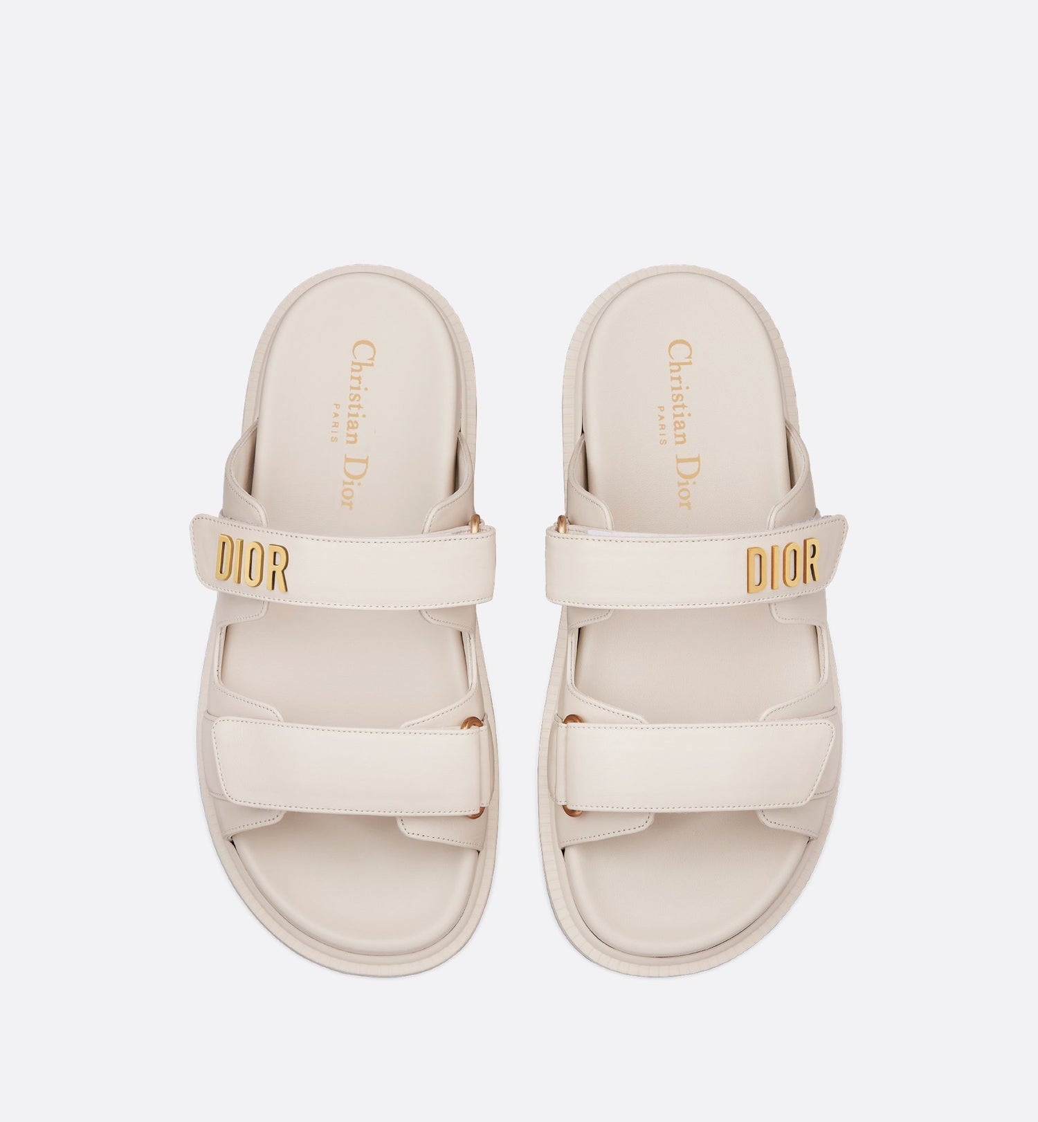 Dioract Slide White Lambskin