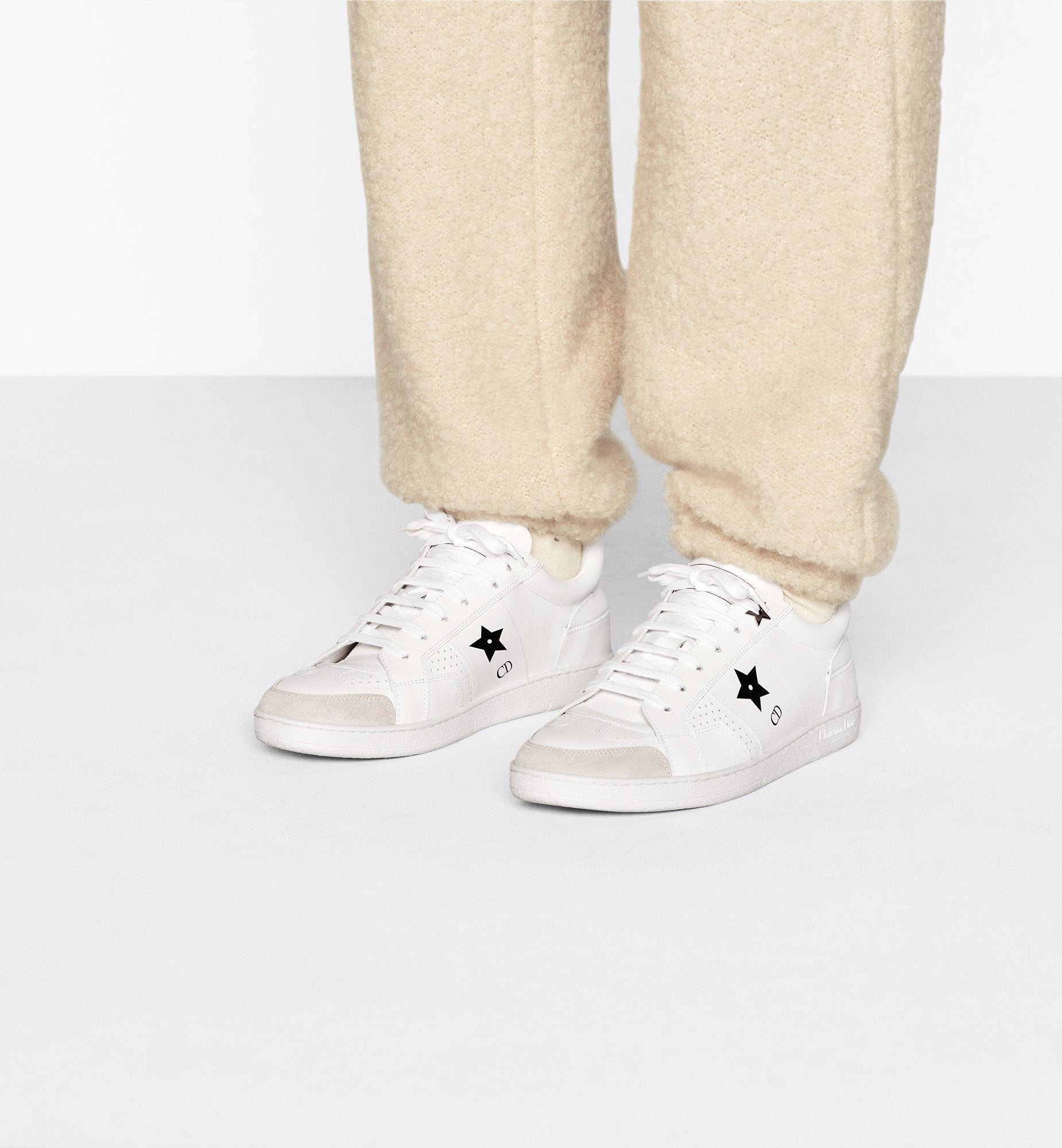 Star Sneaker White Calfskin And Suede