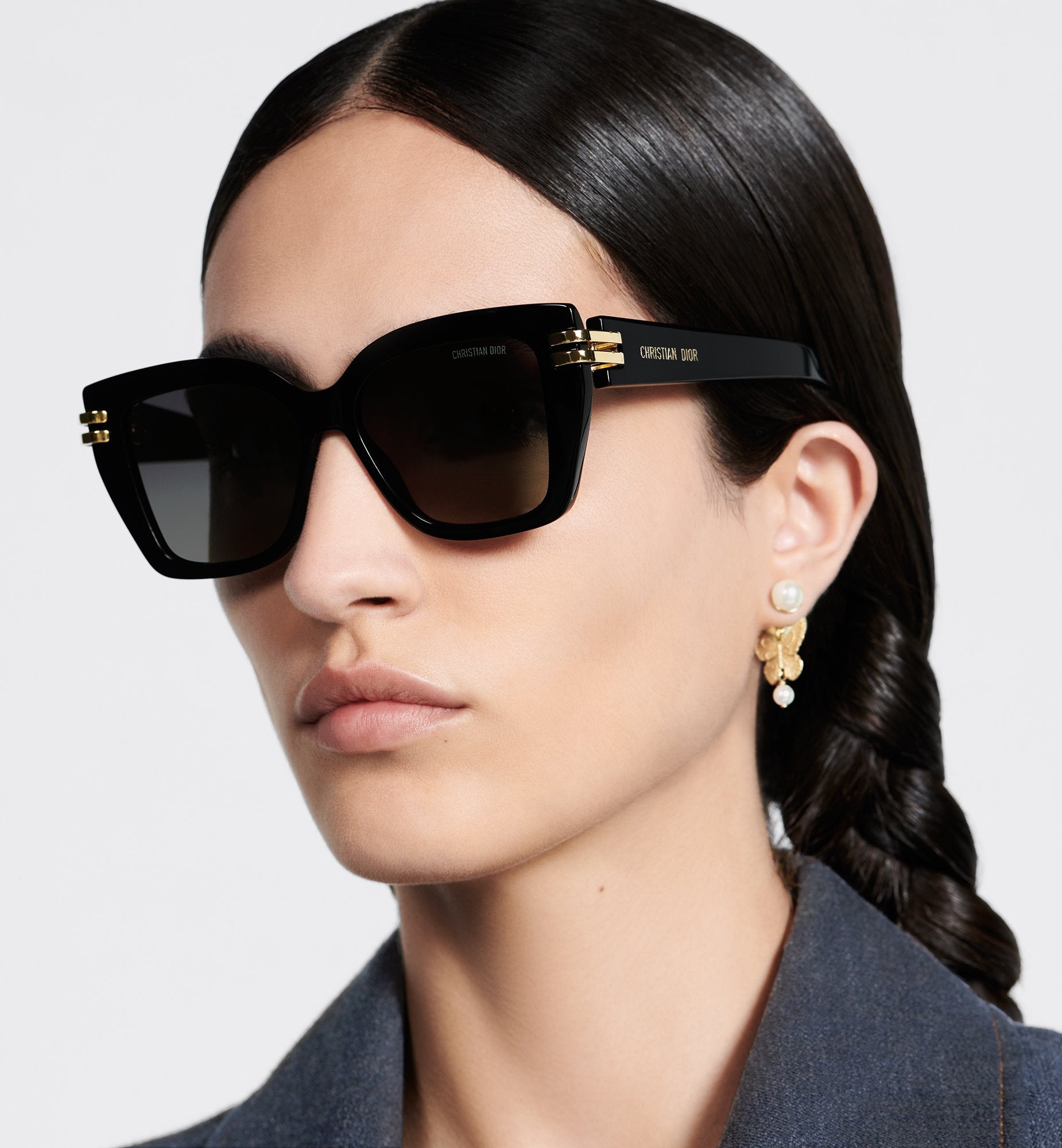 Cdior S1I Black Square Sunglasses