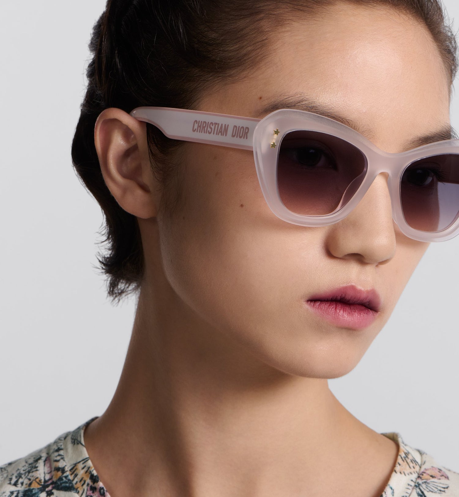 Diorpacific B3U Transparent Pink Butterfly Sunglasses