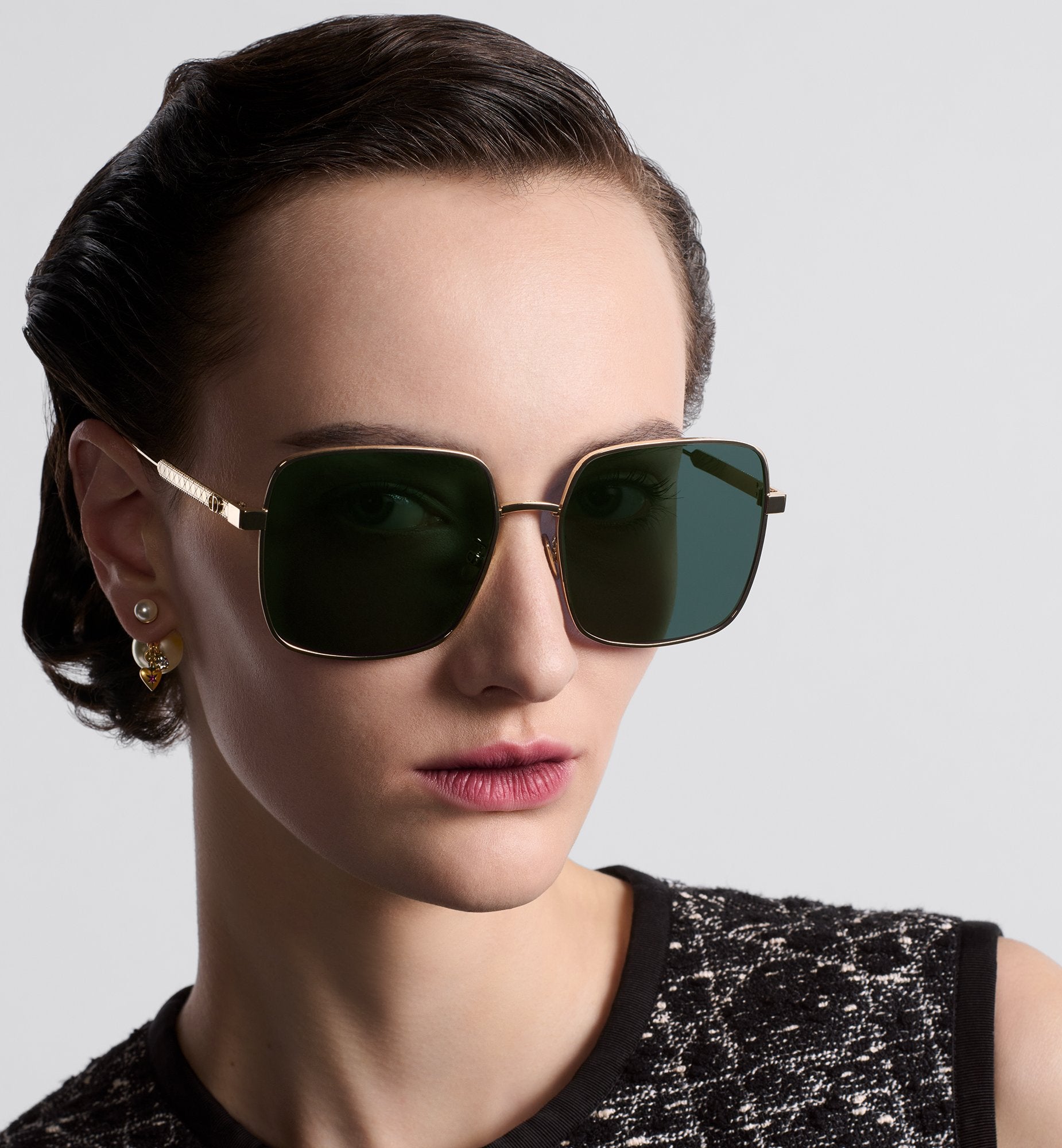 Diorcannage S1U Green Square Sunglasses