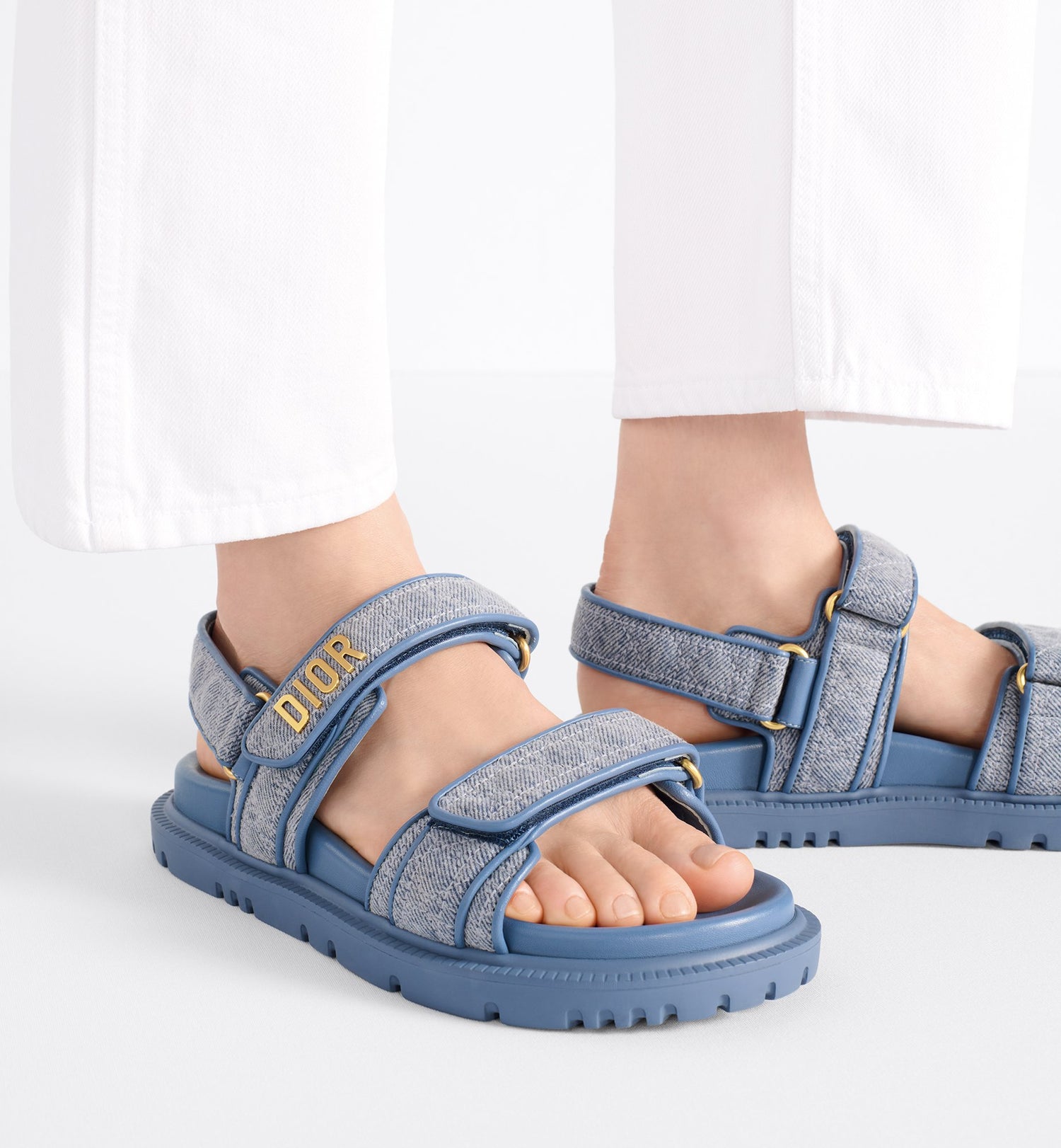 Dioract Sandal Blue Cannage Denim