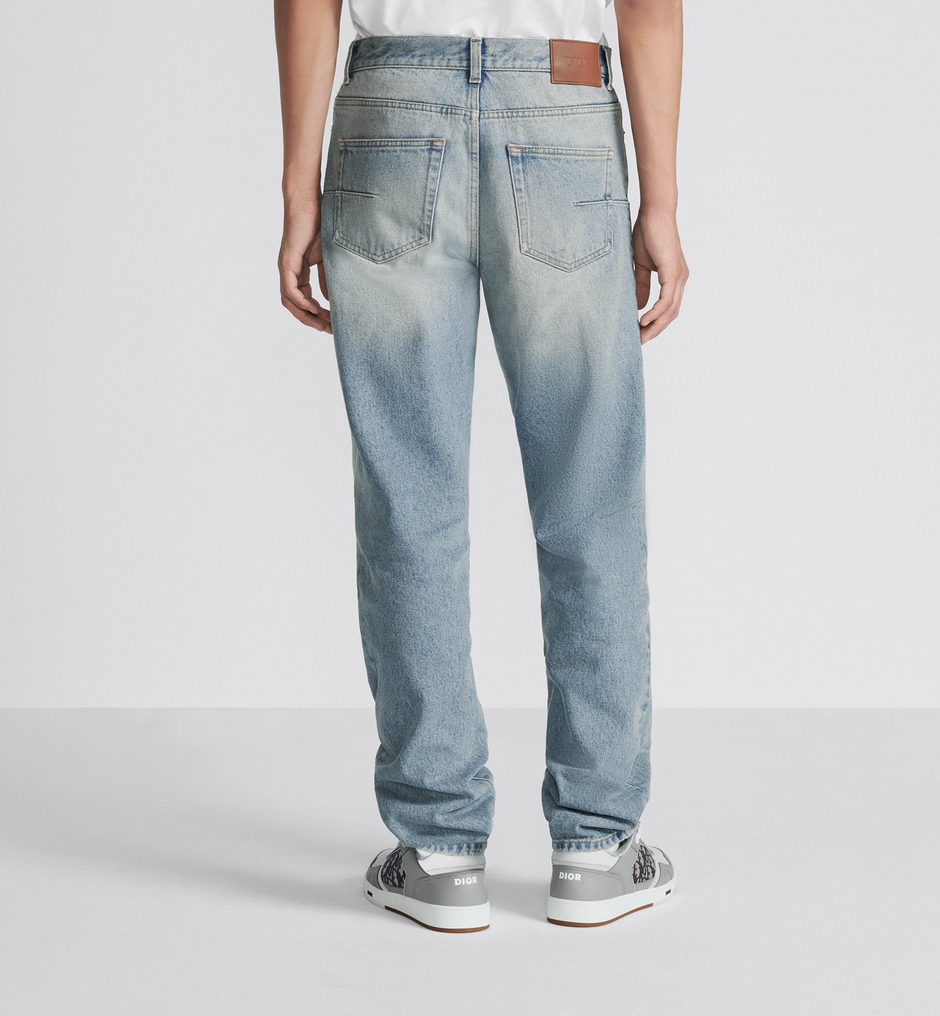 Long Regular Jeans Light Blue Cotton Twill