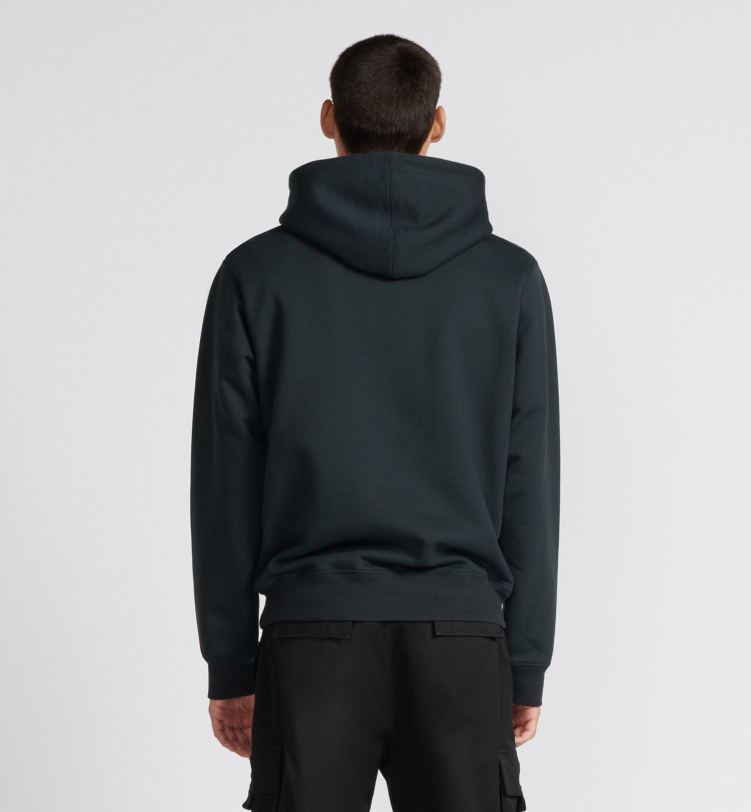 Relaxed-Fit Hooded Sweatshirt Navy Blue Cotton Fleece