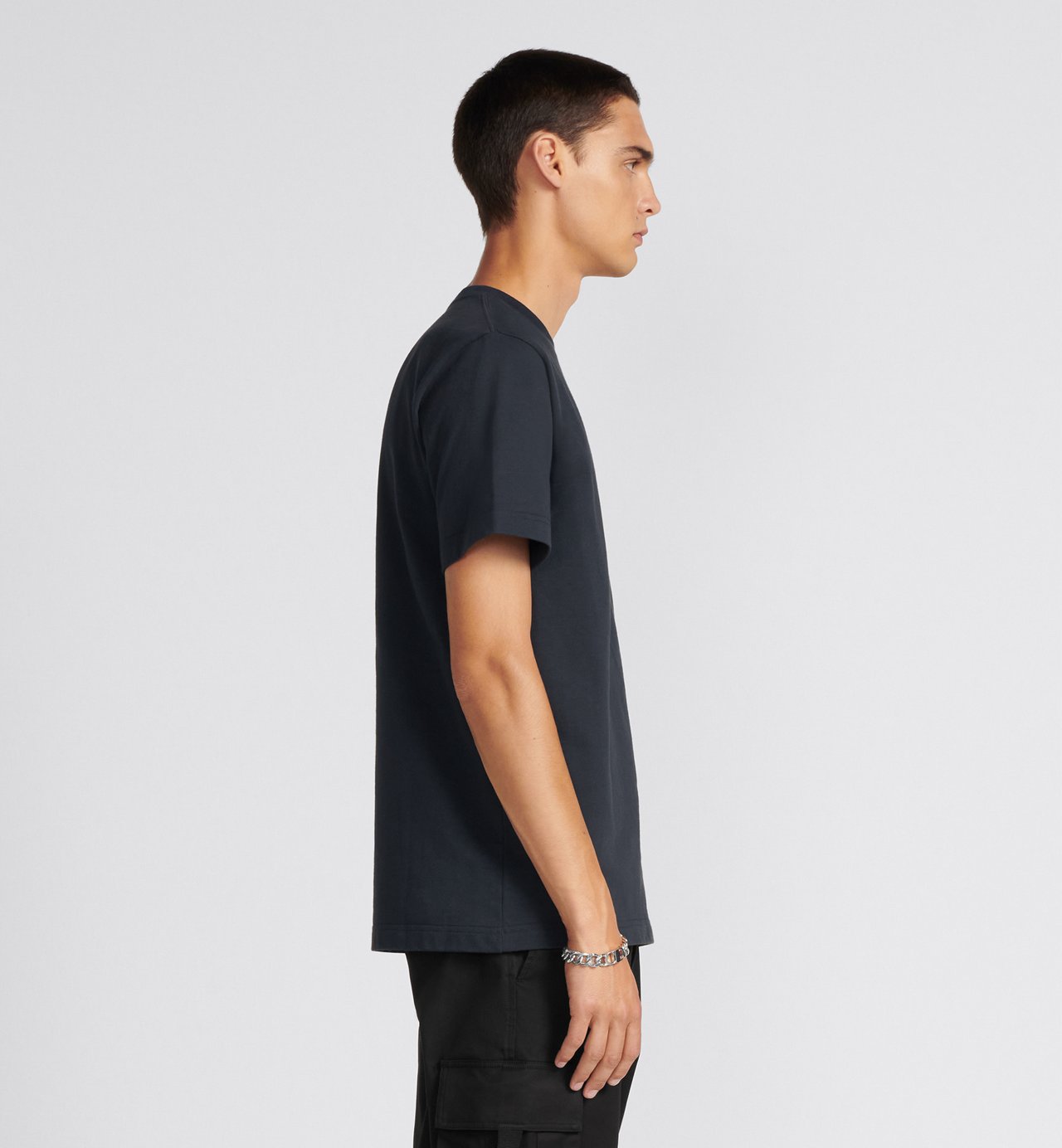 Relaxed-Fit T-Shirt Navy Blue Cotton Jersey