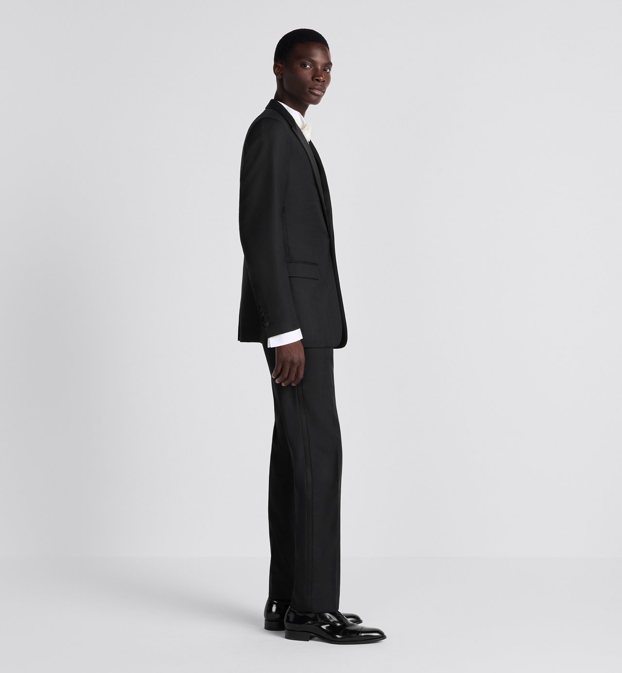 Tuxedo Black Cannage Wool And Silk Jacquard