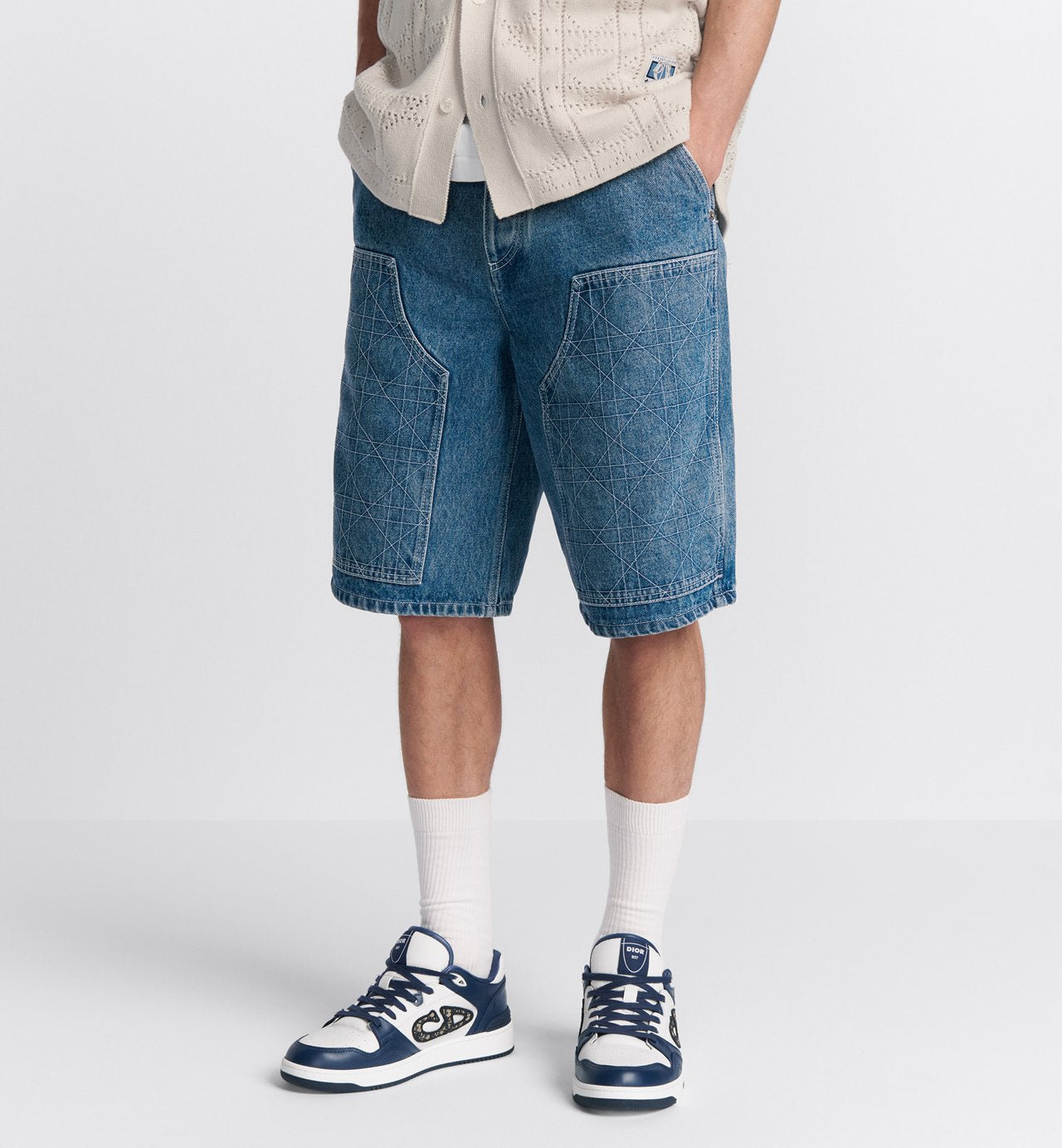 Cannage Carpenter Bermuda Shorts Blue Cotton Twill