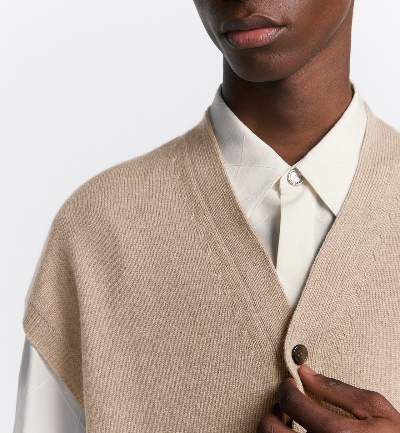 Icons Sweater Vest Beige Cashmere Jersey