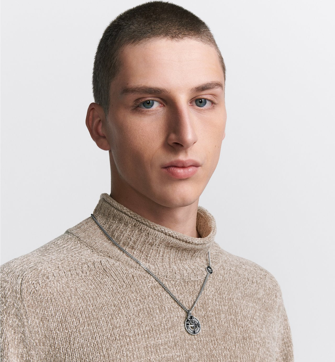 Dior And Stone Island Sweater Gray Technical Jersey