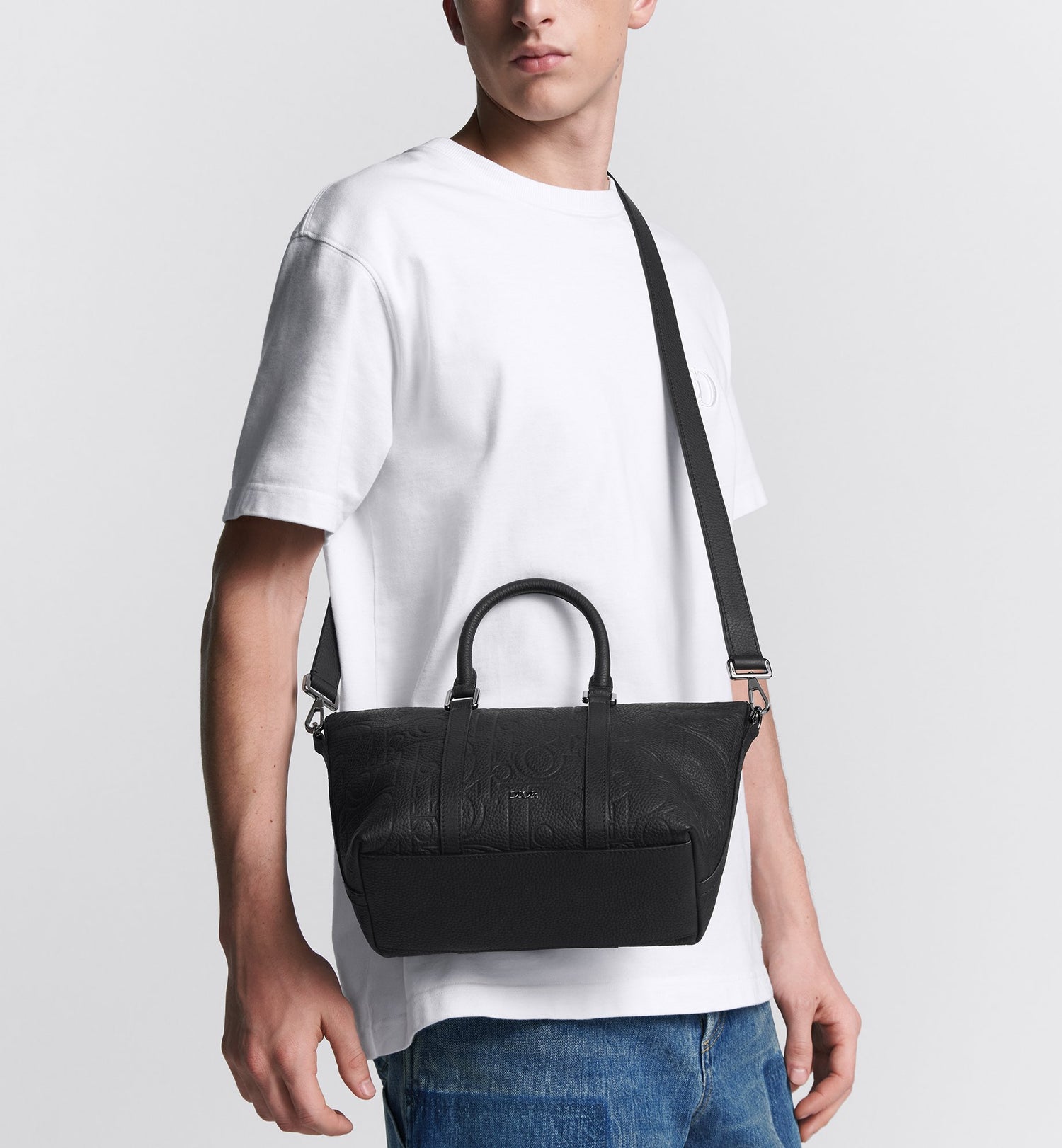 Weekender 25 Black Dior Gravity Leather And Black Grained Calfskin