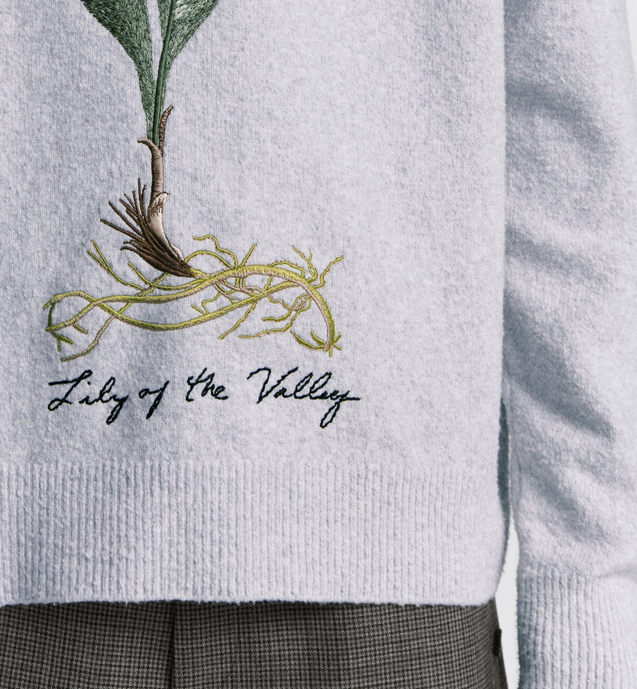 Lily Of The Valley Sweater Gray Cotton-Blend Jersey