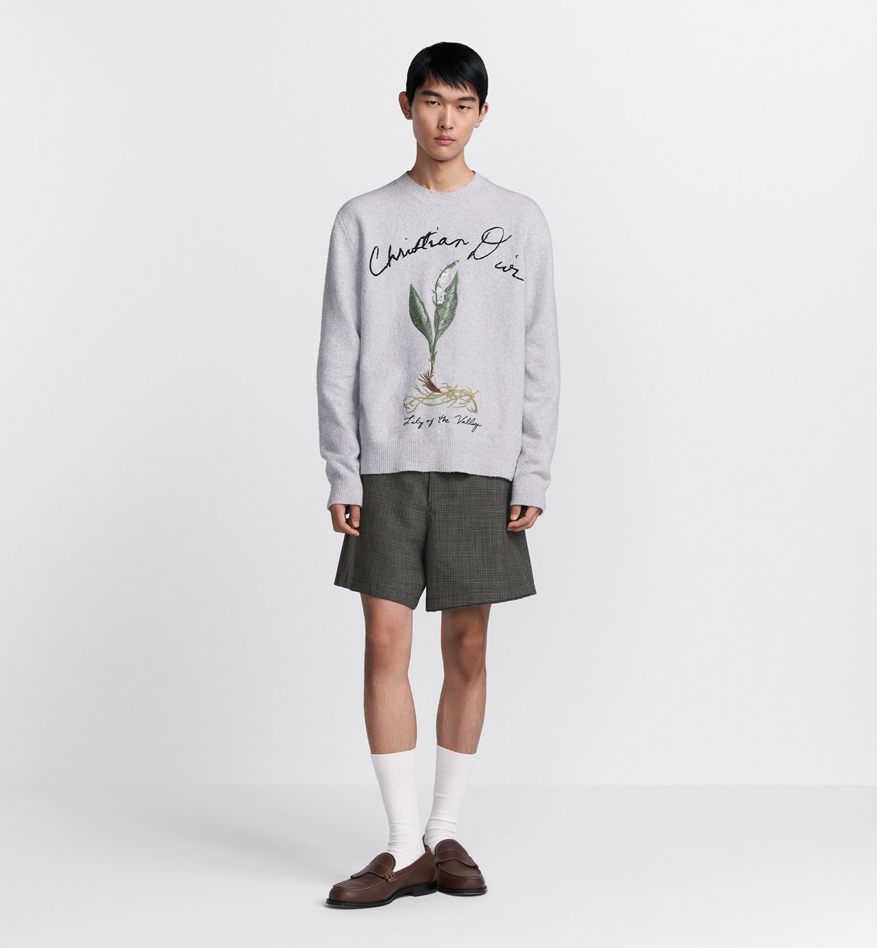 Lily Of The Valley Sweater Gray Cotton-Blend Jersey